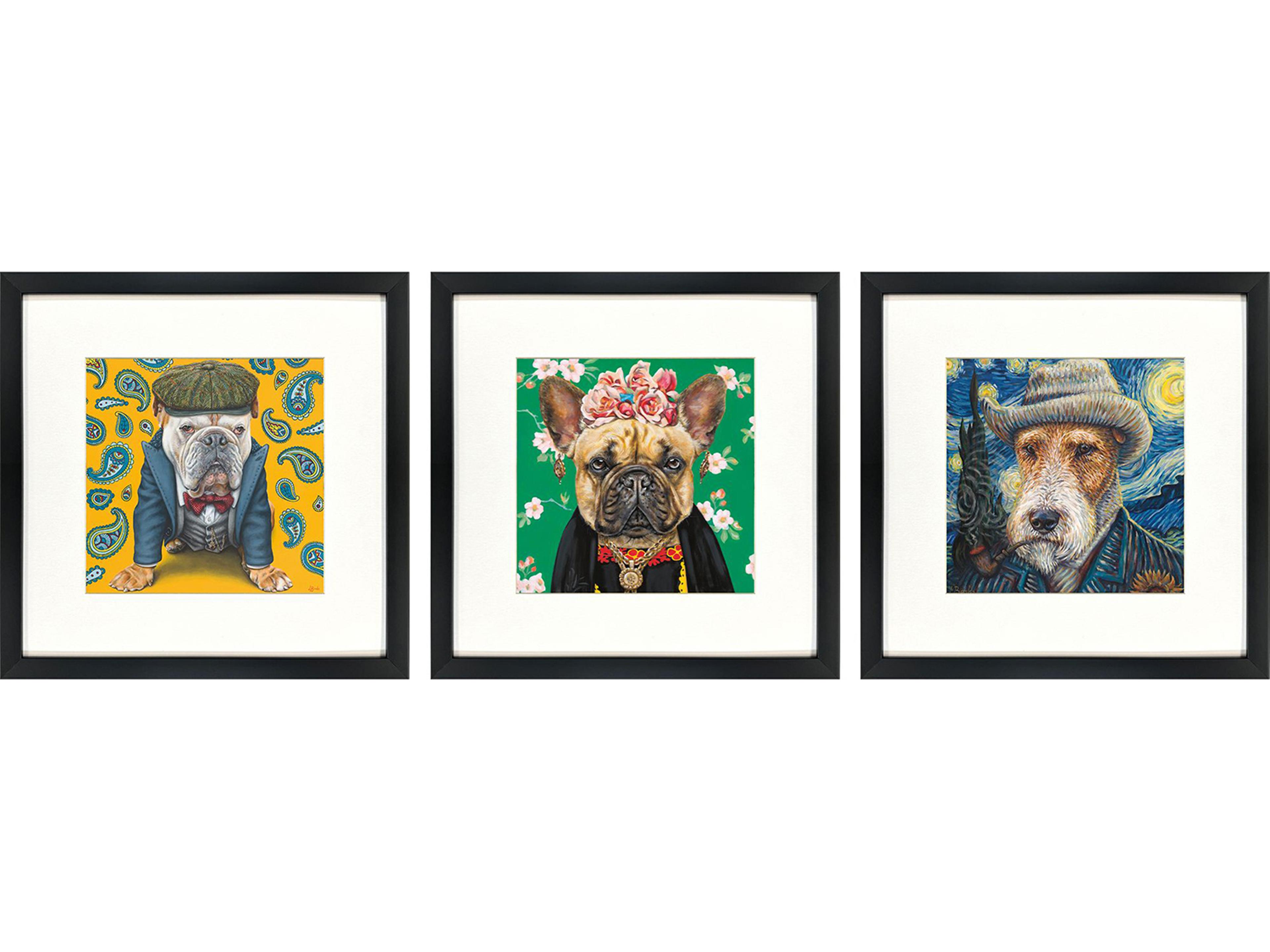 Paragon Master Dogs I Framed Art - Set of 3