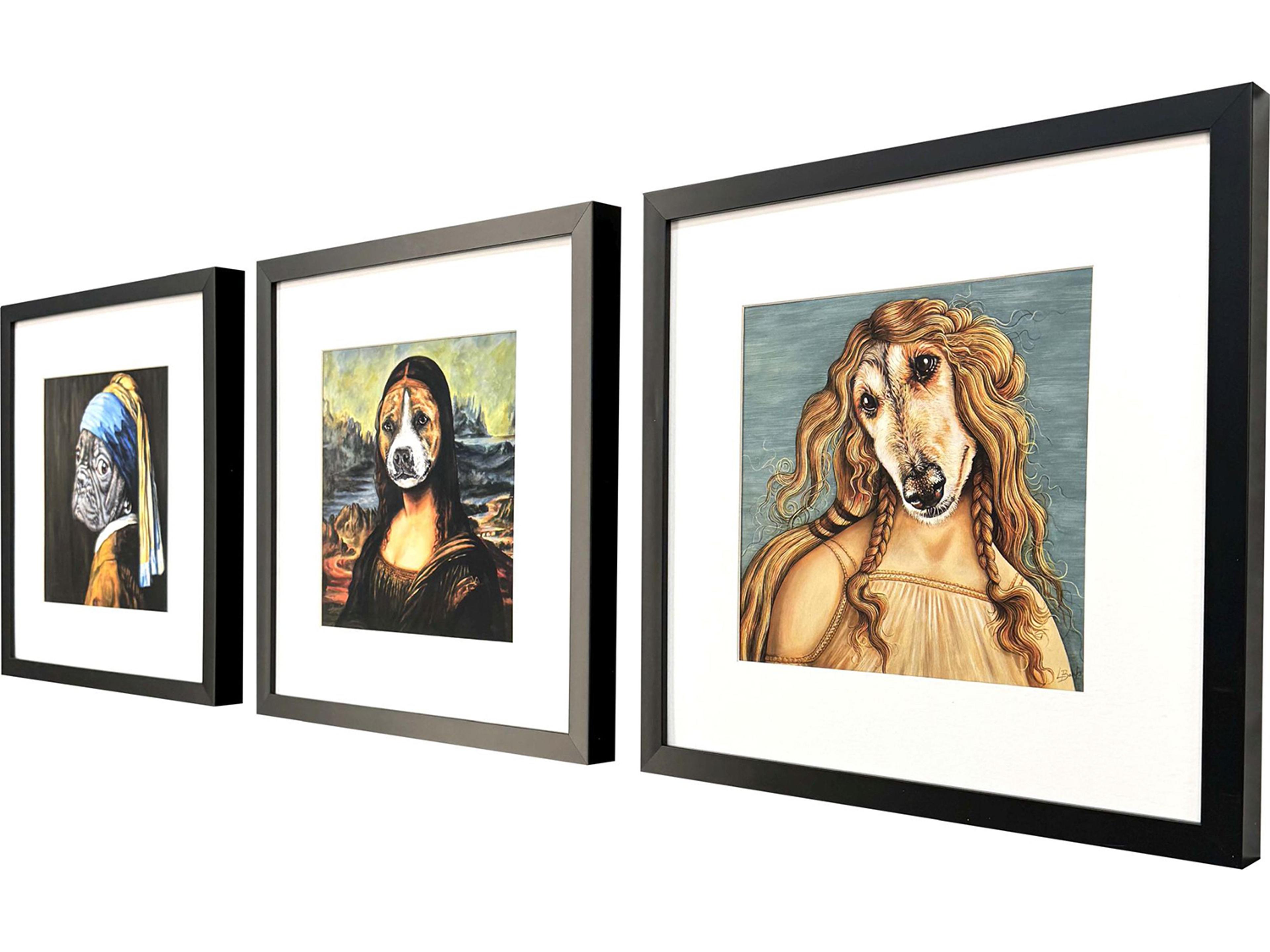 Paragon Master Dogs II Framed Art - Set of 3