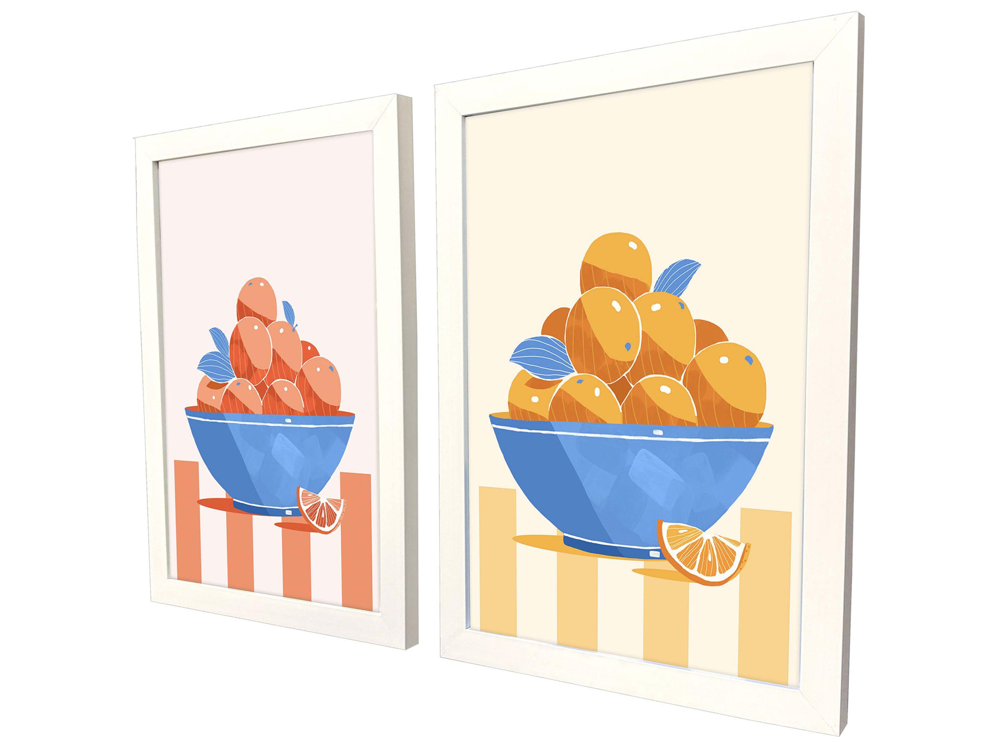 Paragon Fruit Bowls I Framed Art - Set of 2