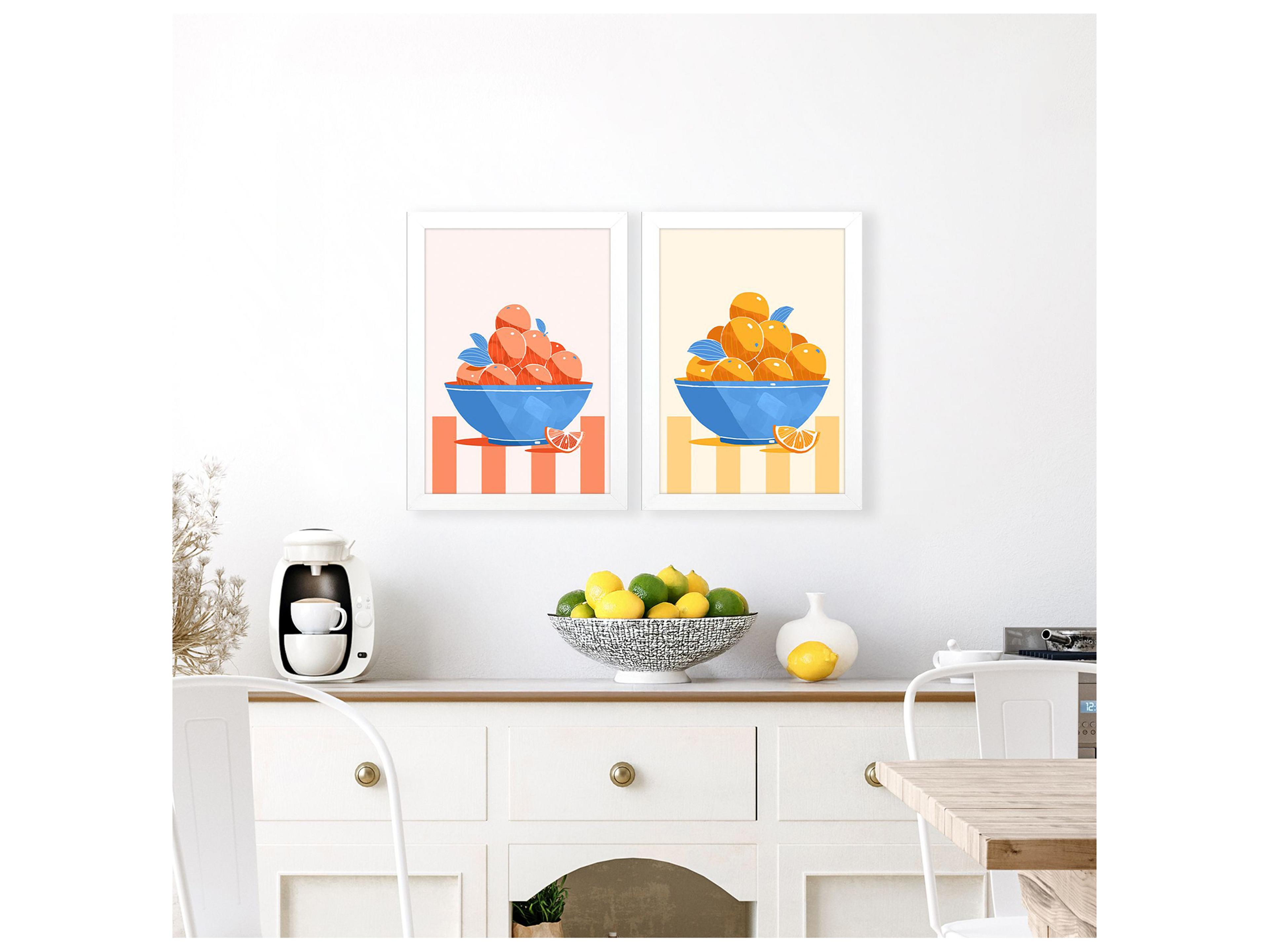 Paragon Fruit Bowls I Framed Art - Set of 2
