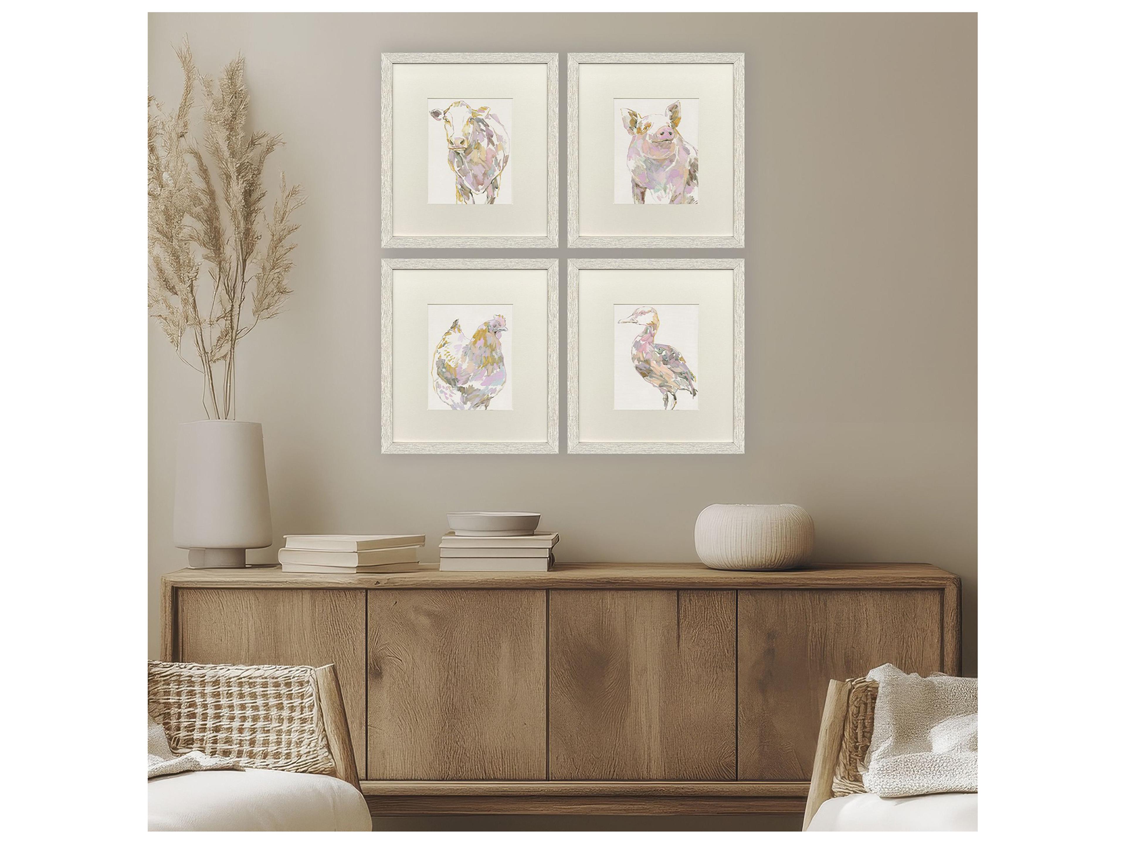 Paragon Barnyard Buds Framed Art - Set of 4
