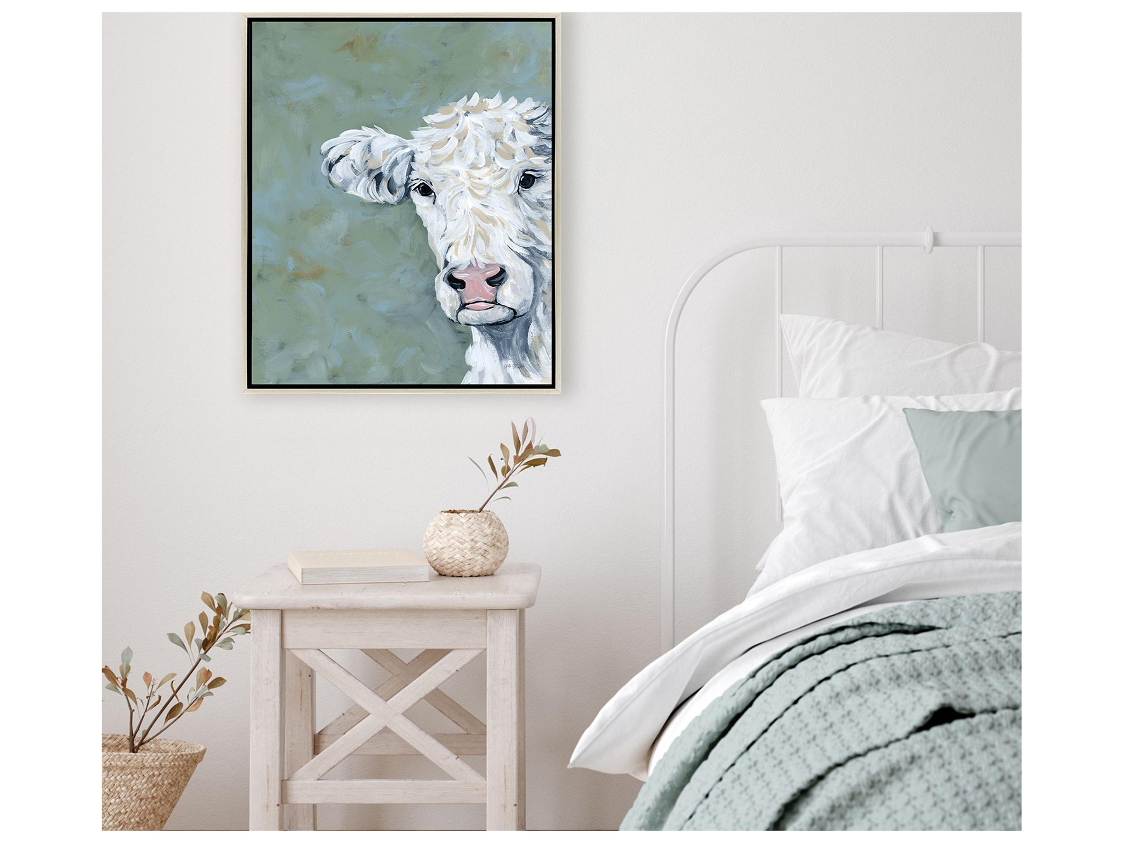 Paragon Peekaboo Cow Canvas Wall Art