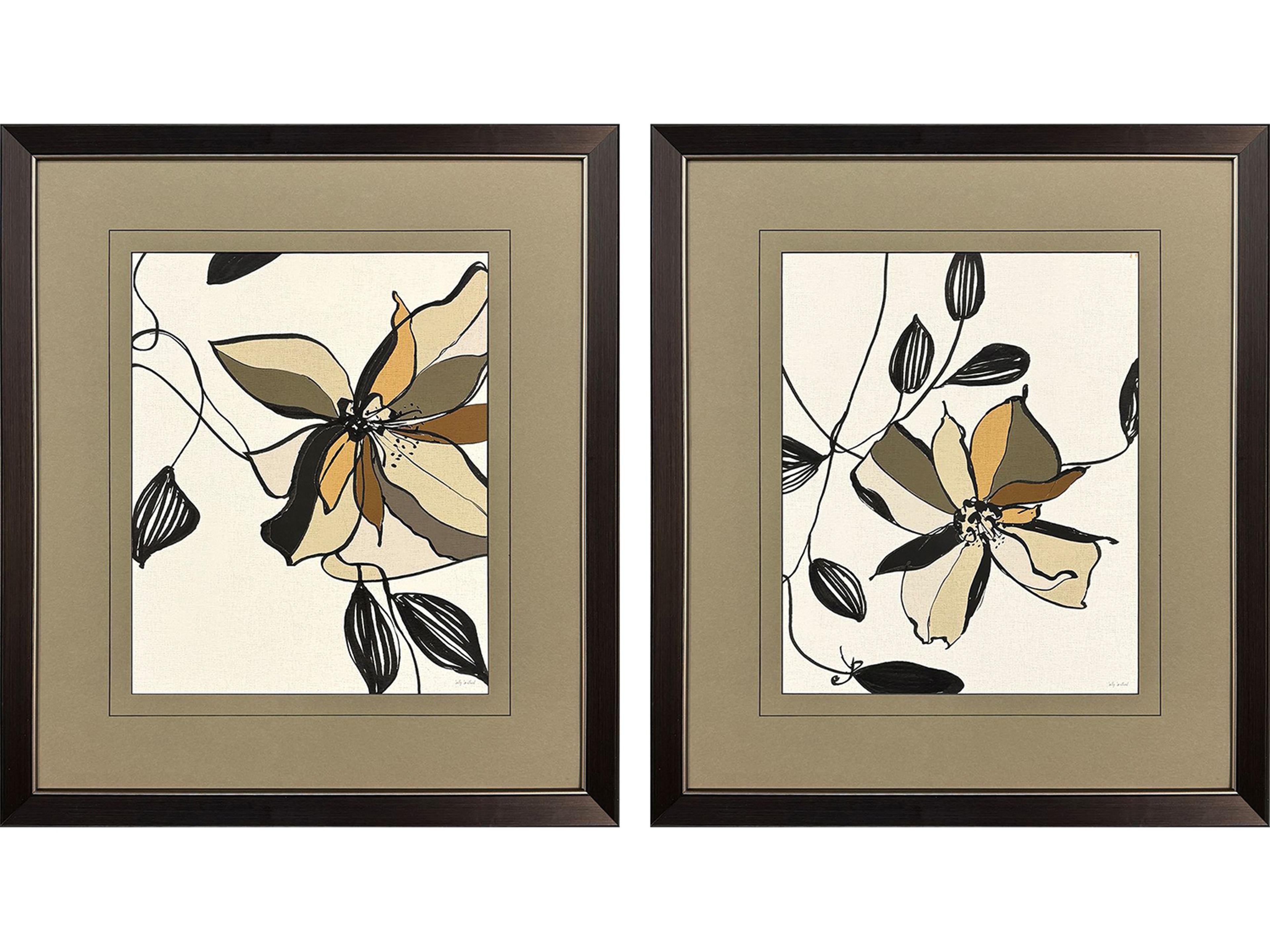 Paragon Gesture Bloom Framed Art - Set of 2