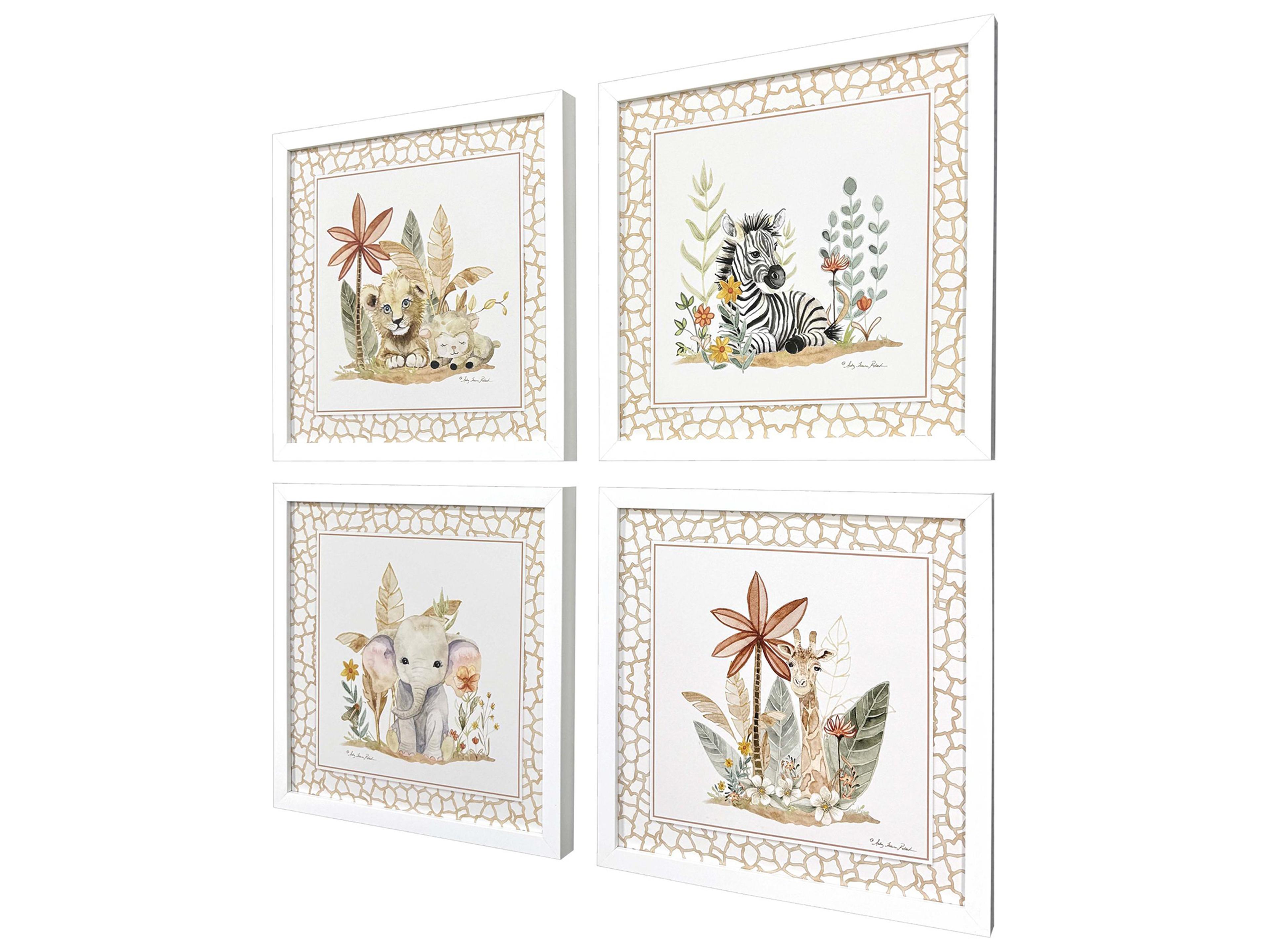 Paragon Youthful Animals Framed Art - Set of 4