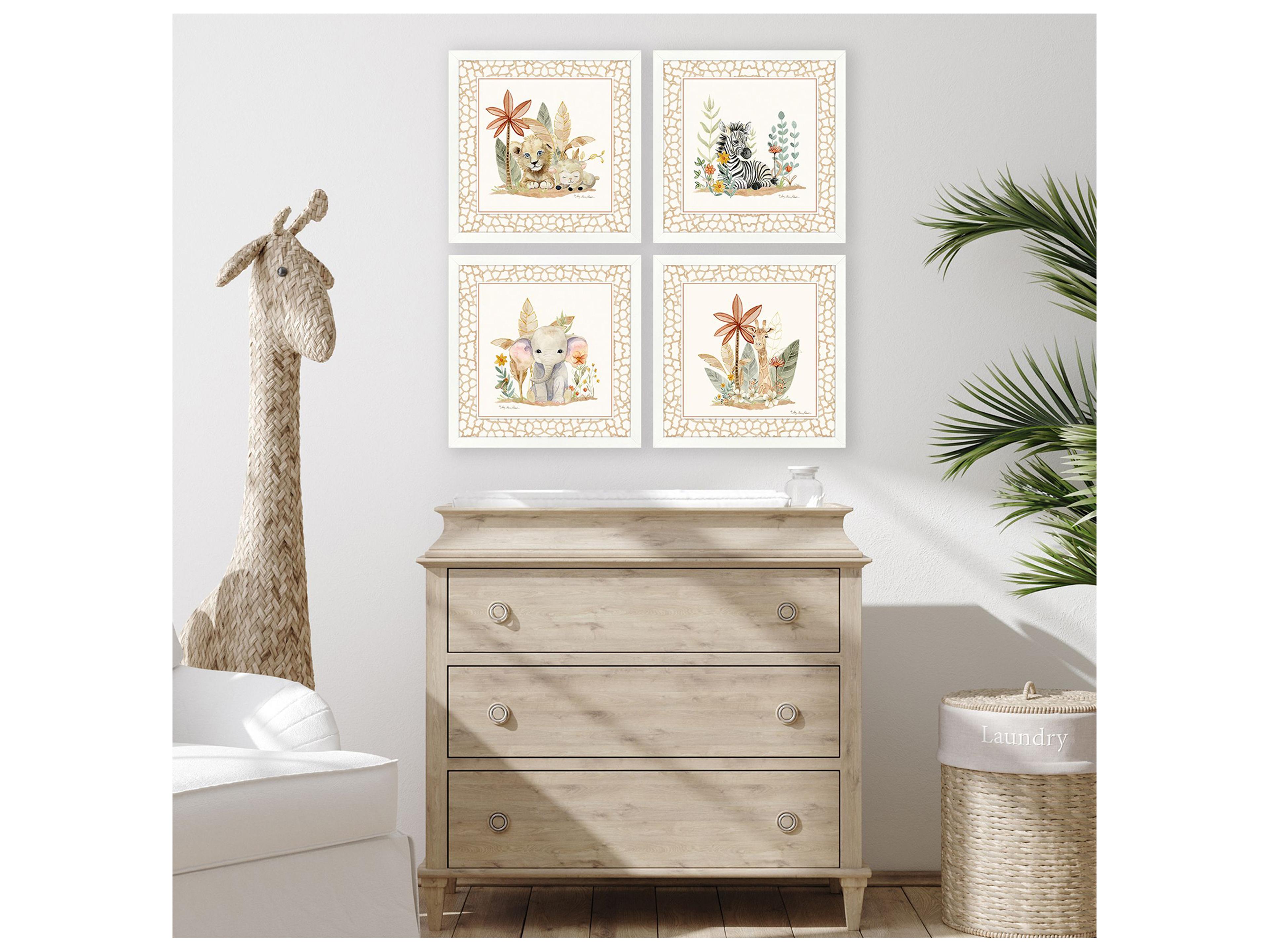 Paragon Youthful Animals Framed Art - Set of 4