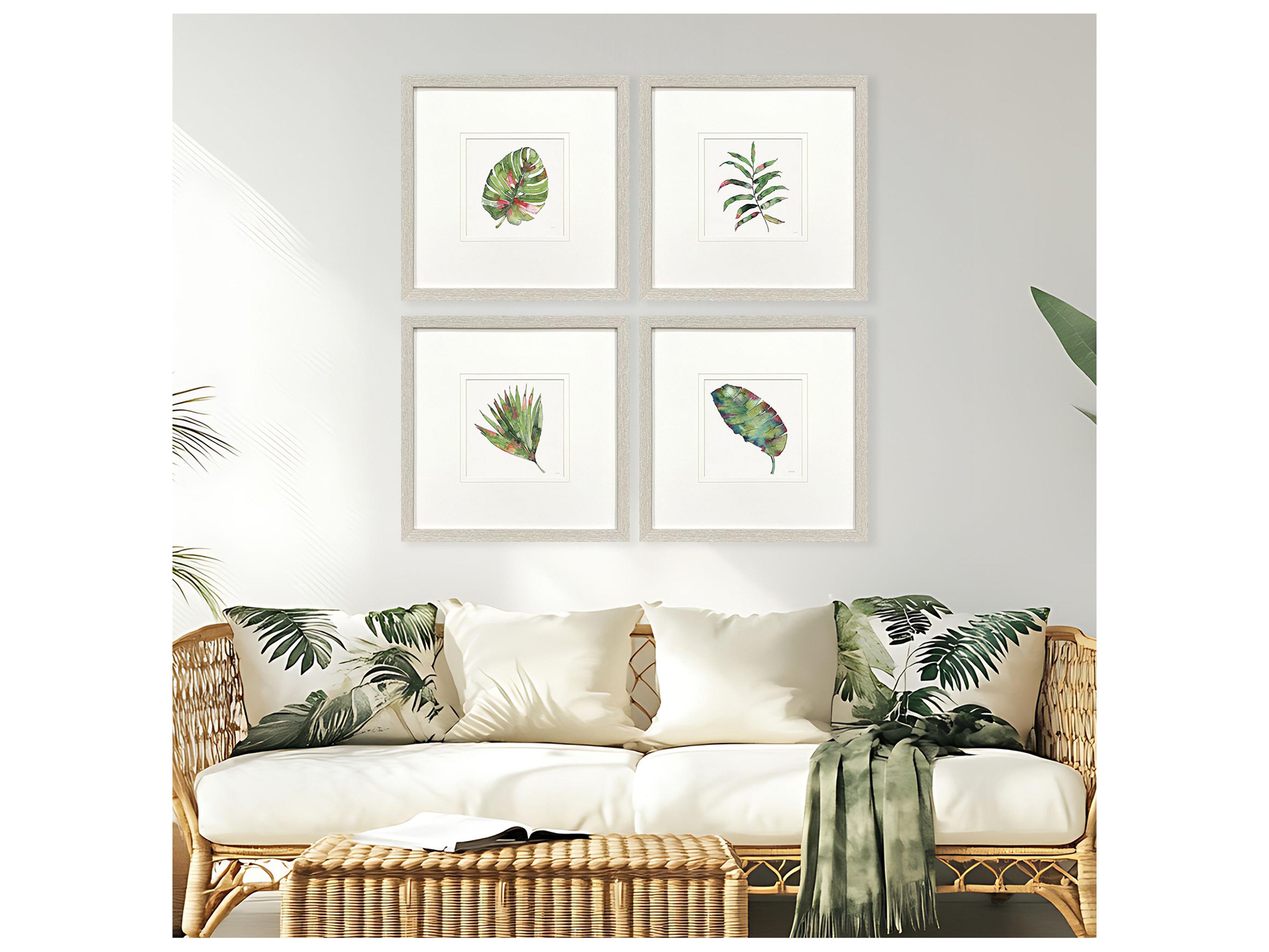 Paragon Palm Springs Leaves Framed Art - Set of 4