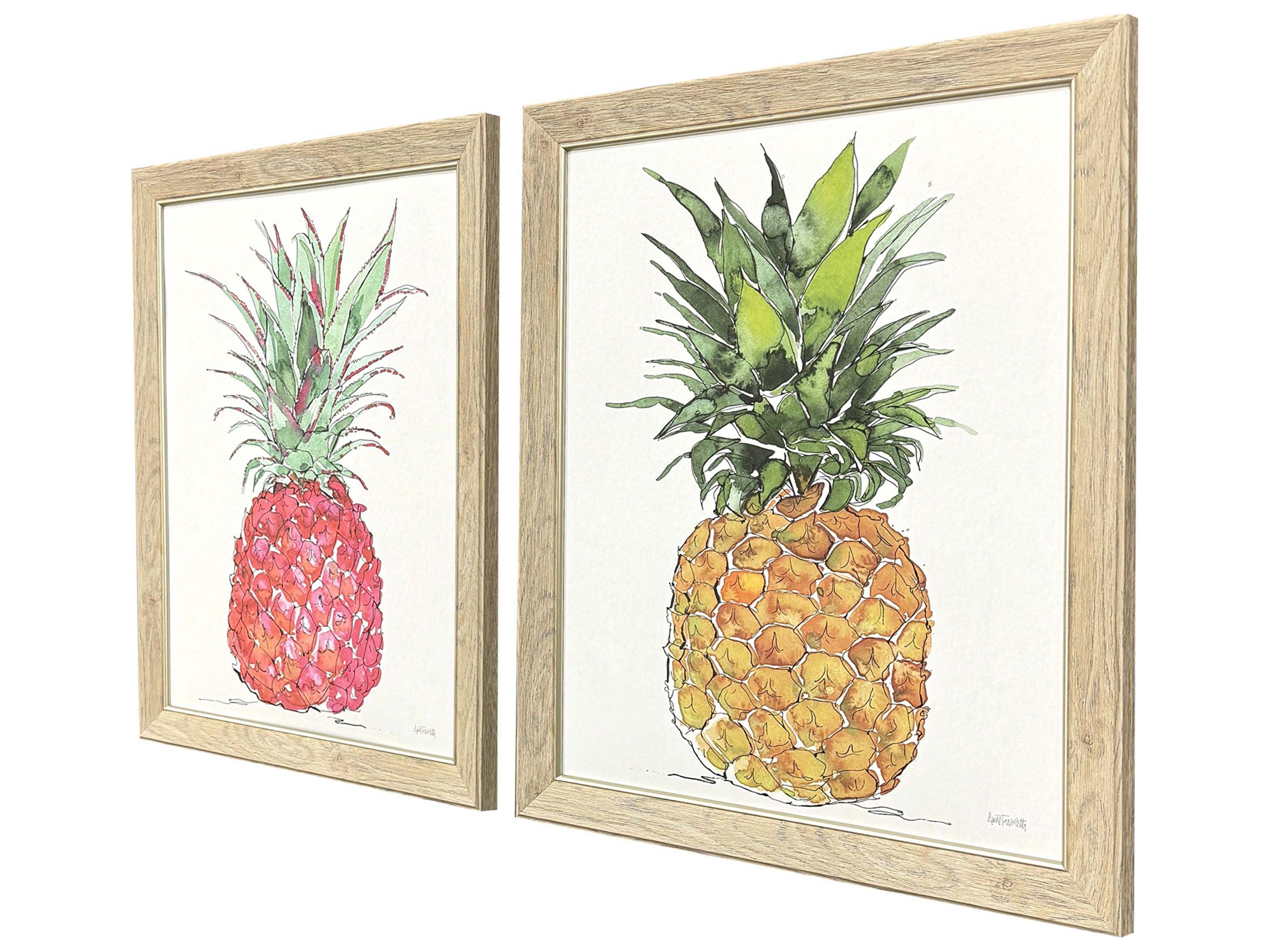Paragon Palm Pineapples Framed Art - Set of 2