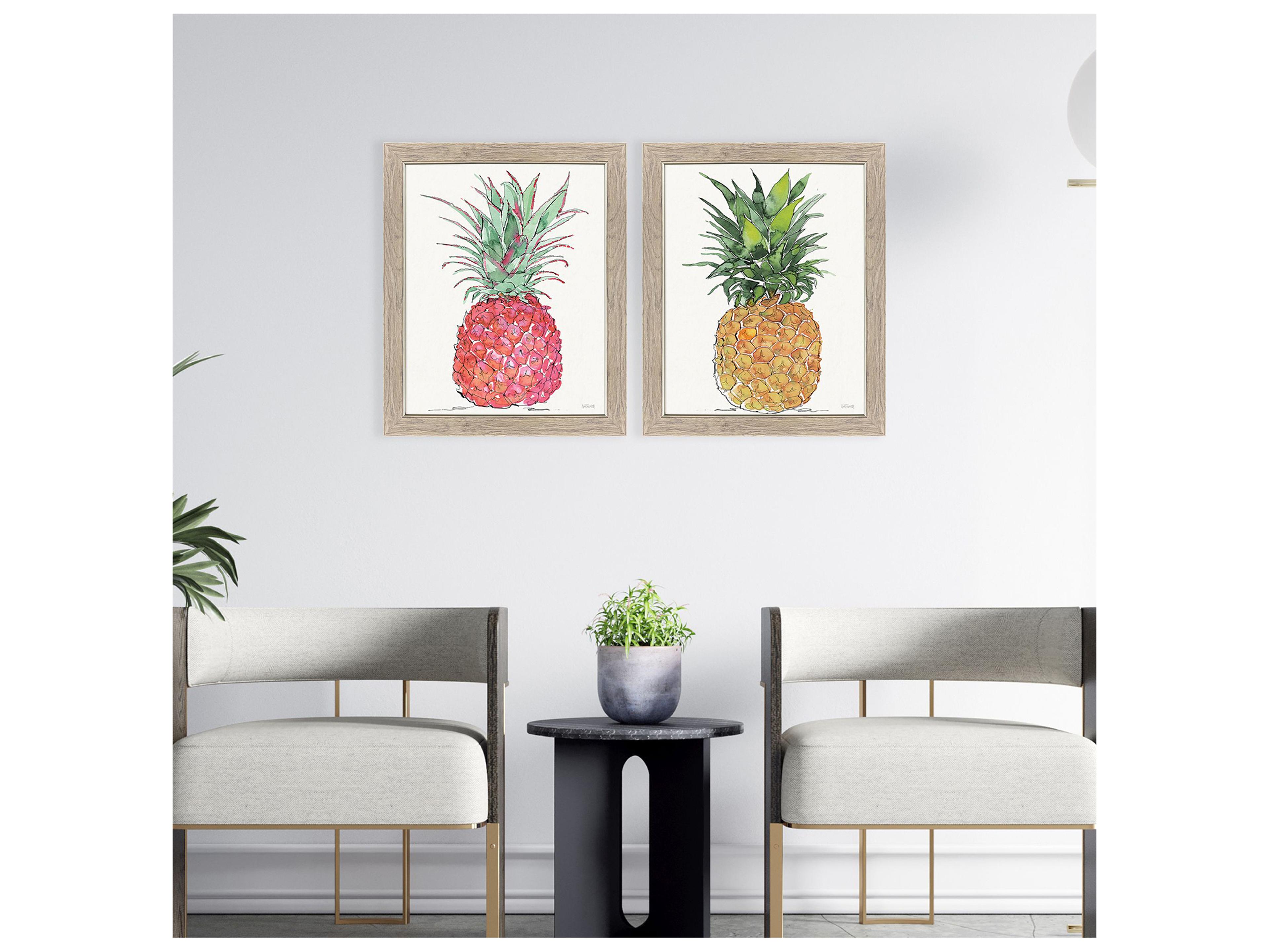 Paragon Palm Pineapples Framed Art - Set of 2