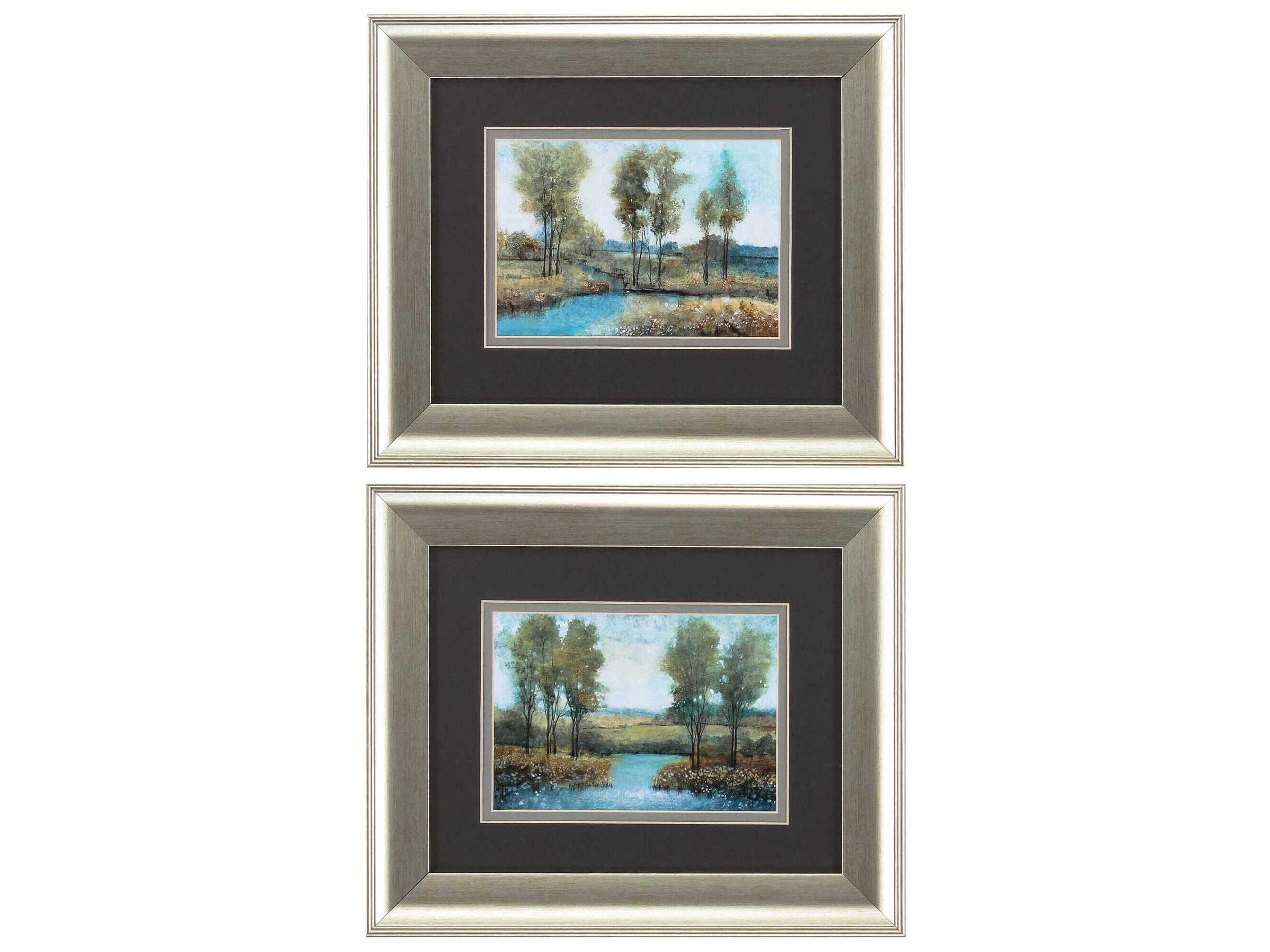 Landscapes Stream Side Wall Art Set of 2