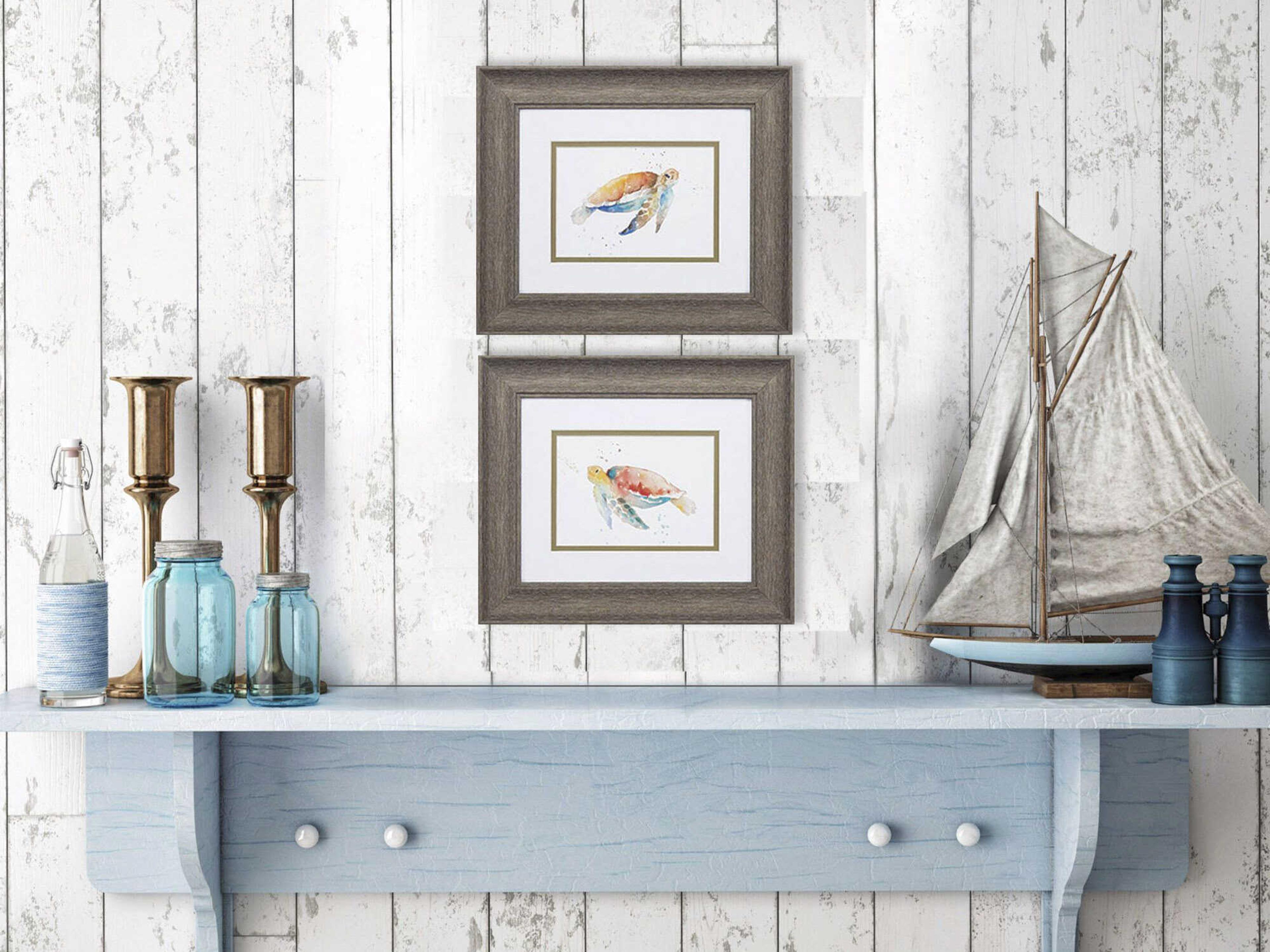 Paragon Waterside Sea Turtle Wall Art Set of 2