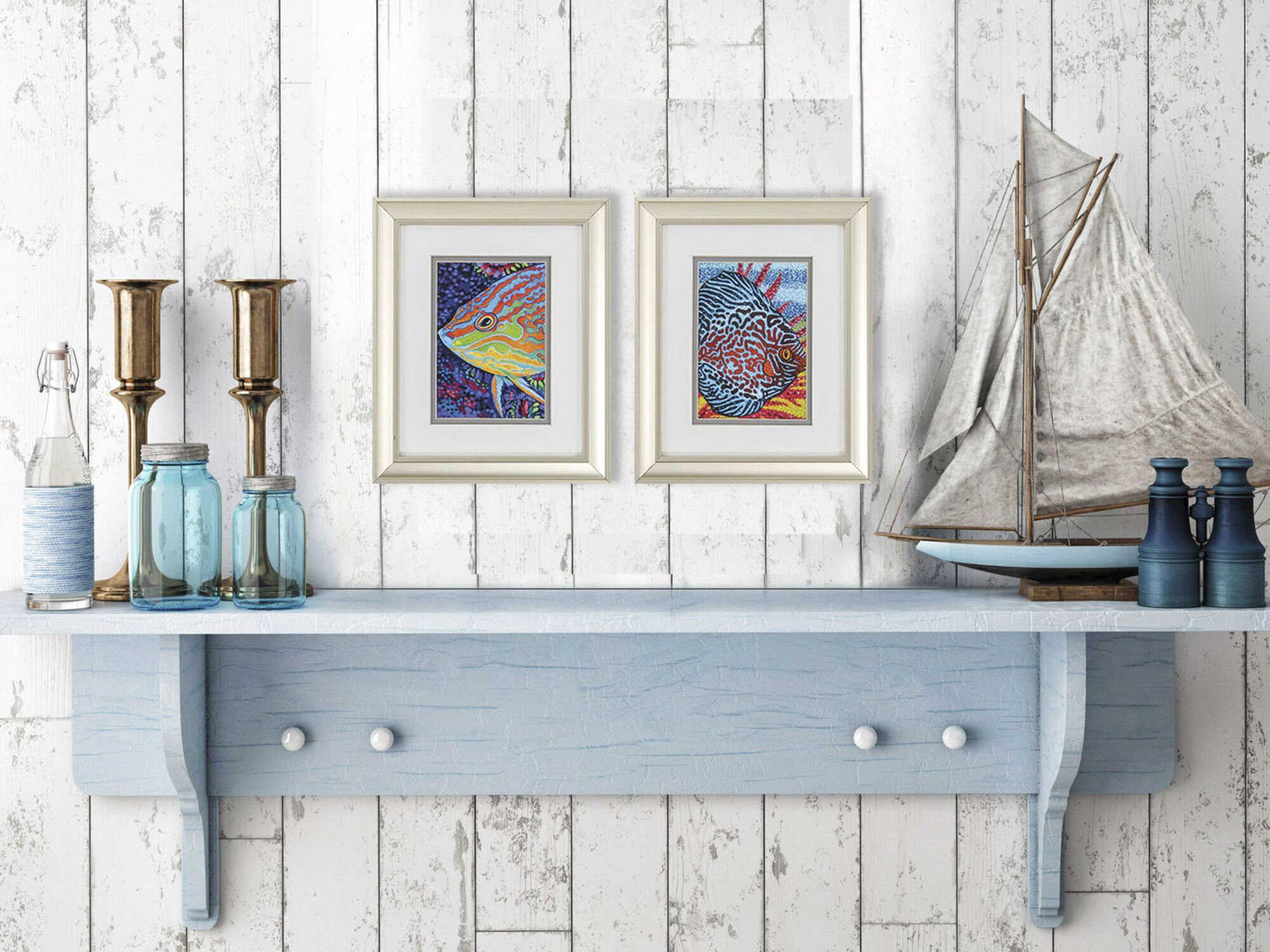 Paragon Waterside Tropical Fish Wall Art Set of 2