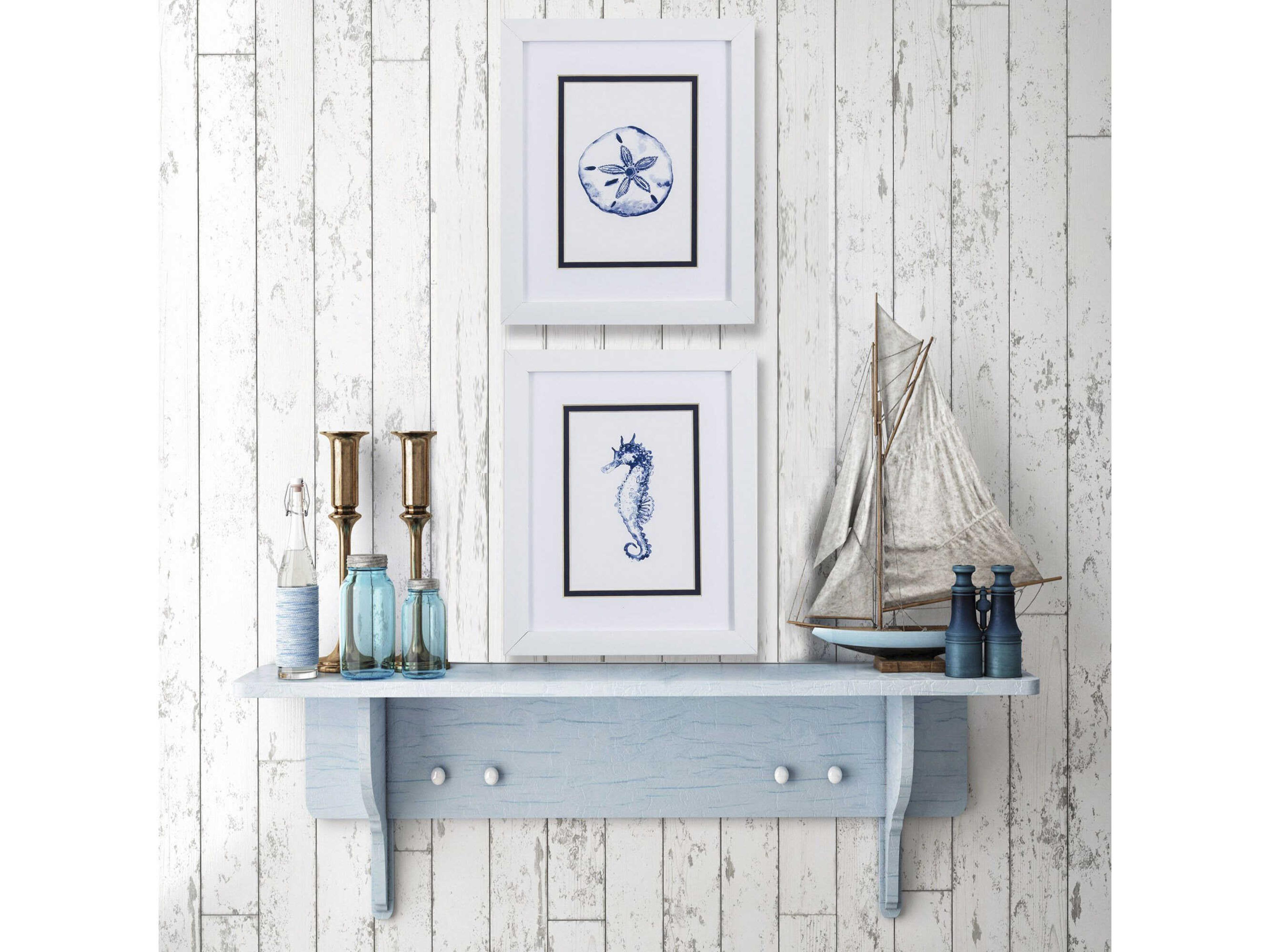 Paragon Waterside Sand Dollar Seahorse Wall Art Set of 2