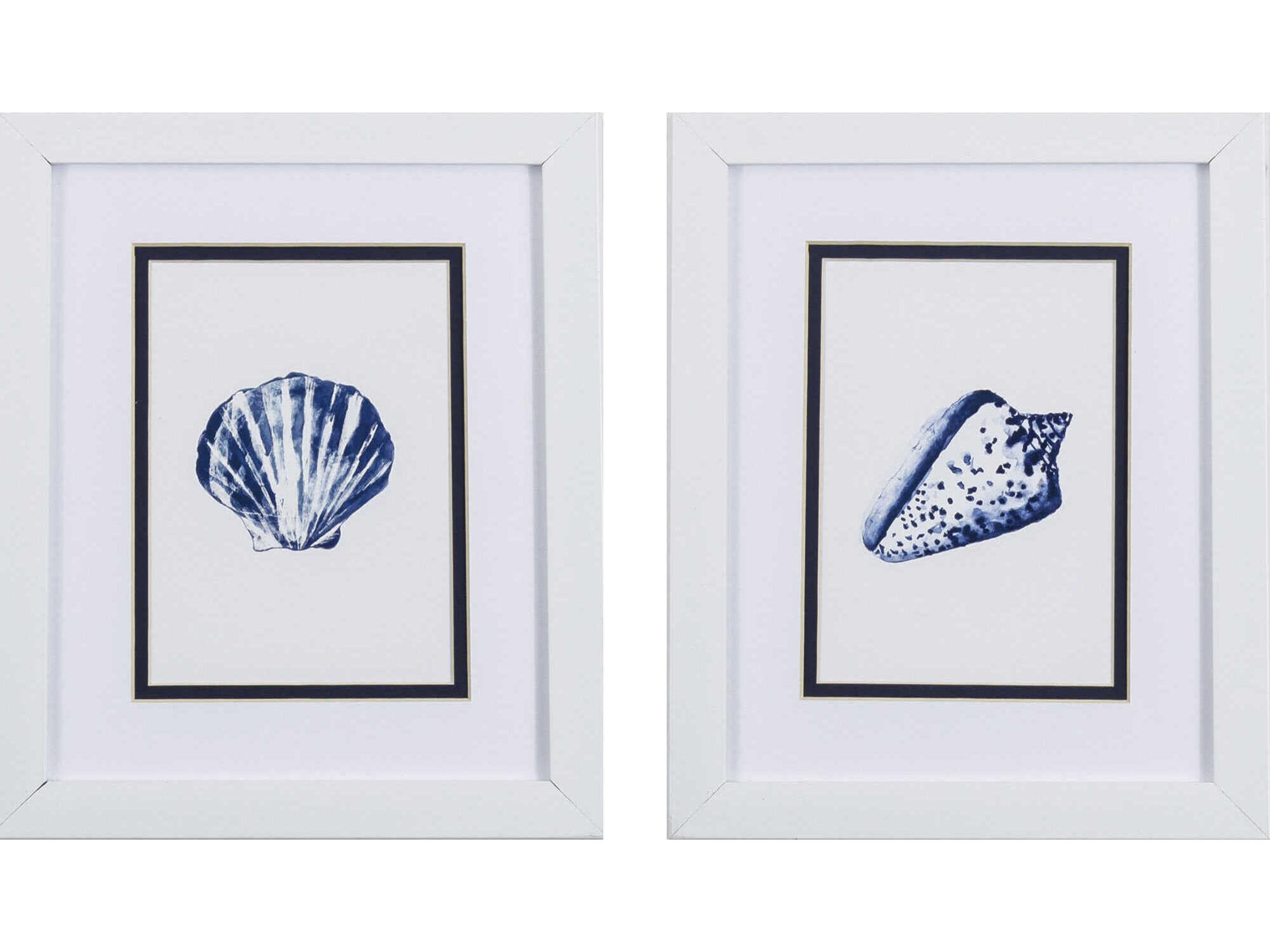 Waterside Clam Shell Wall Art Set of 2