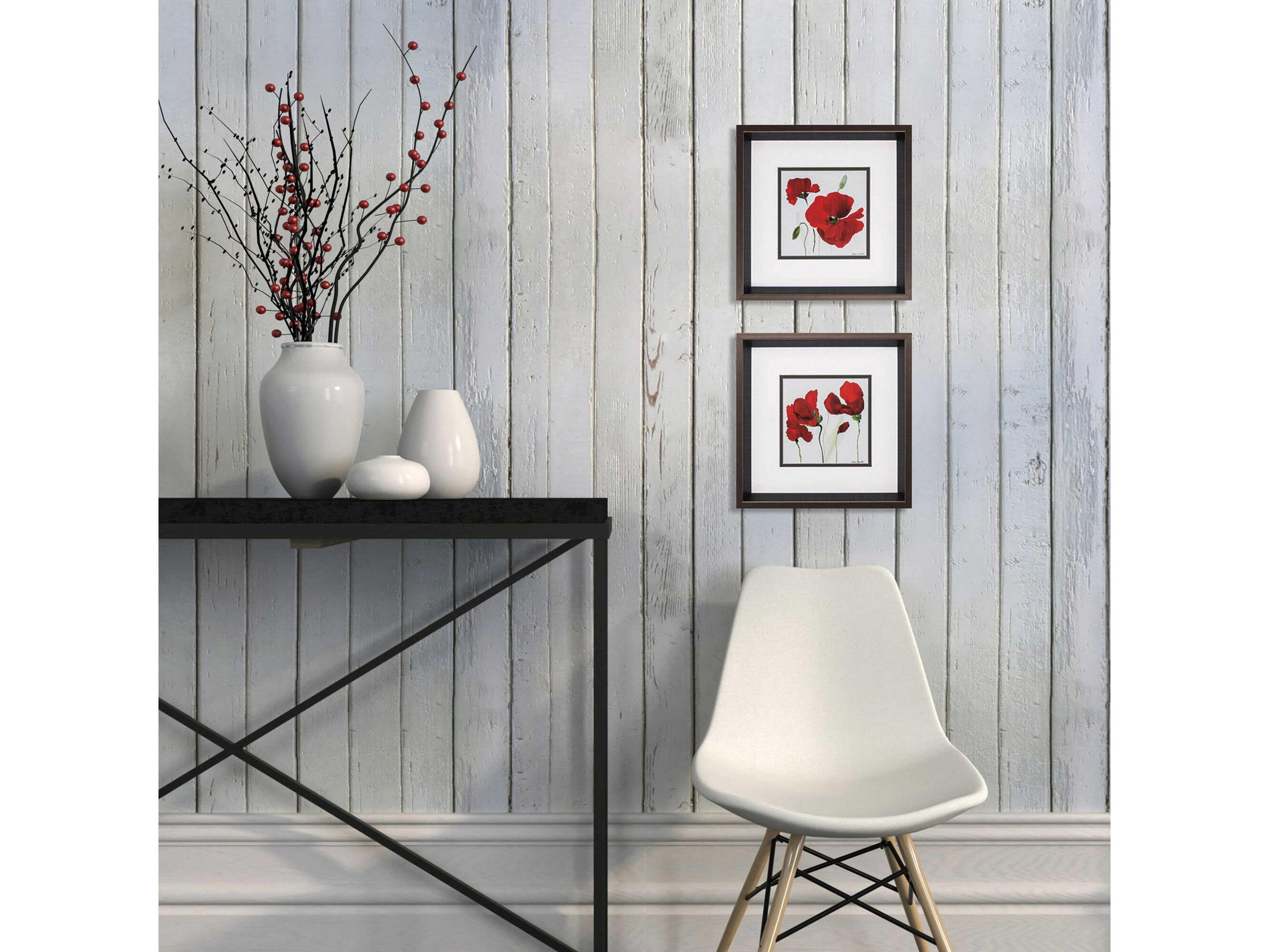 Paragon Florals Red Poppy Wall Art Set of 2