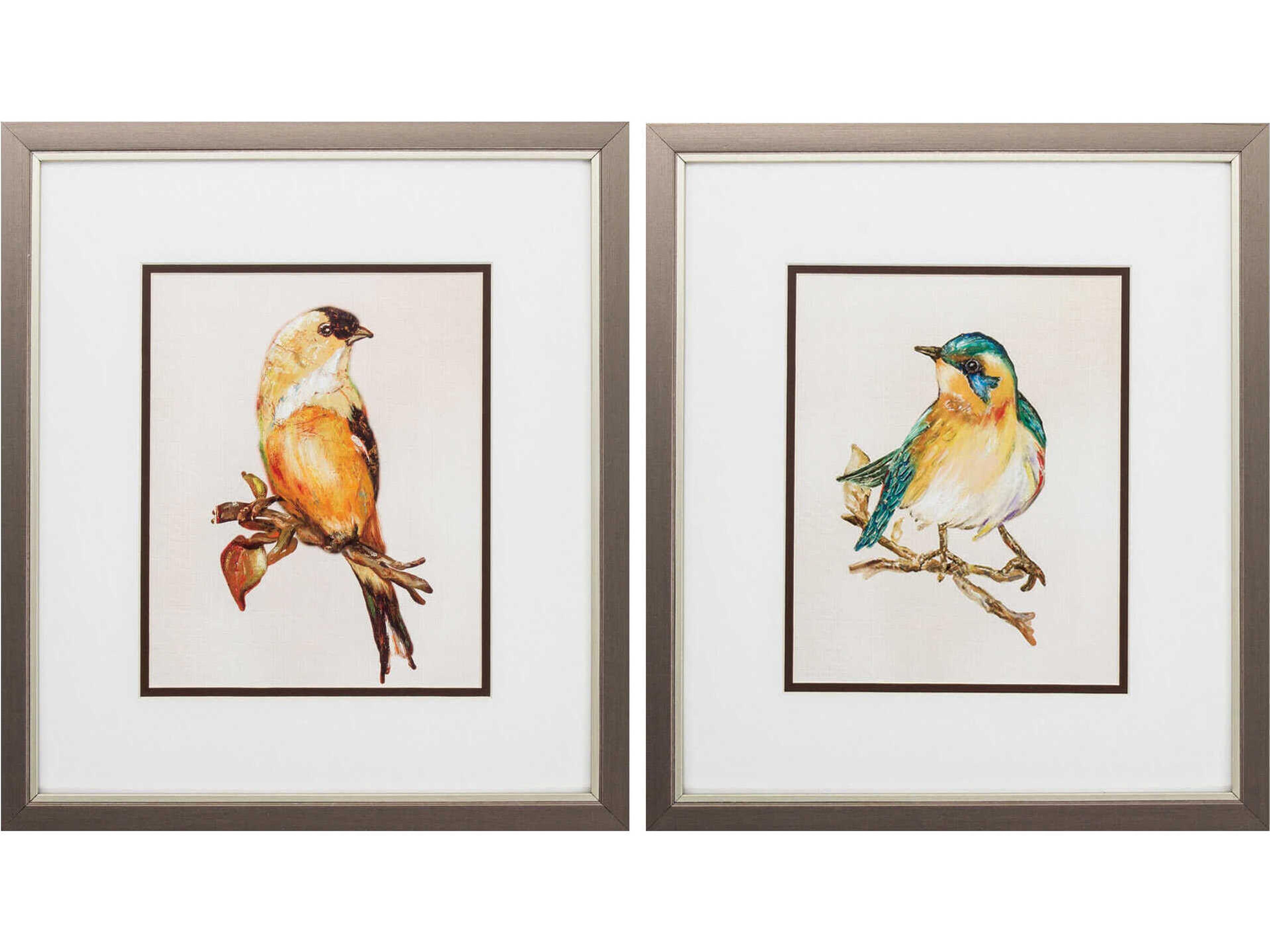 Florals Eco Bird Wall Art Set of 2