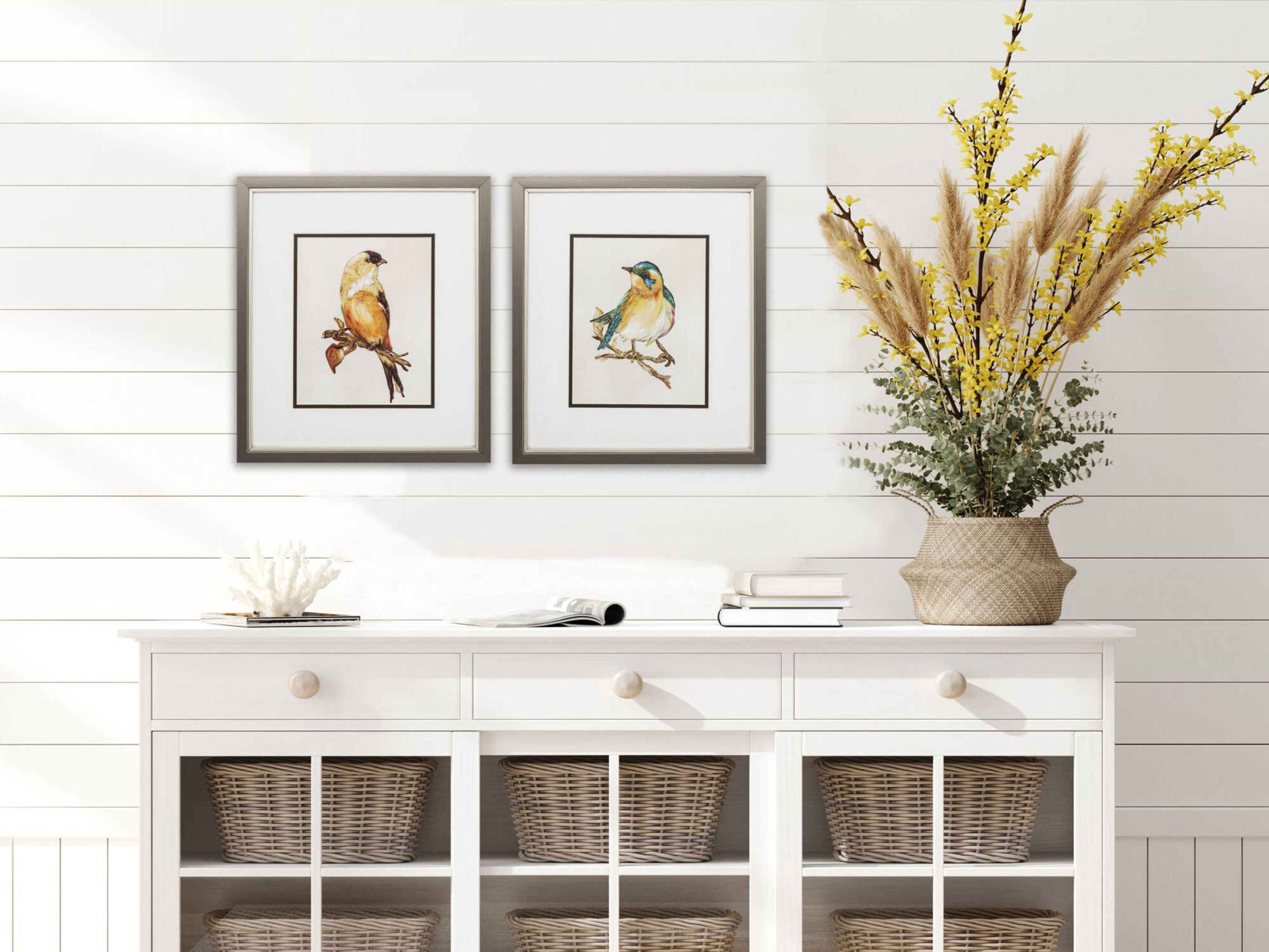 Paragon Florals Eco Bird Wall Art Set of 2