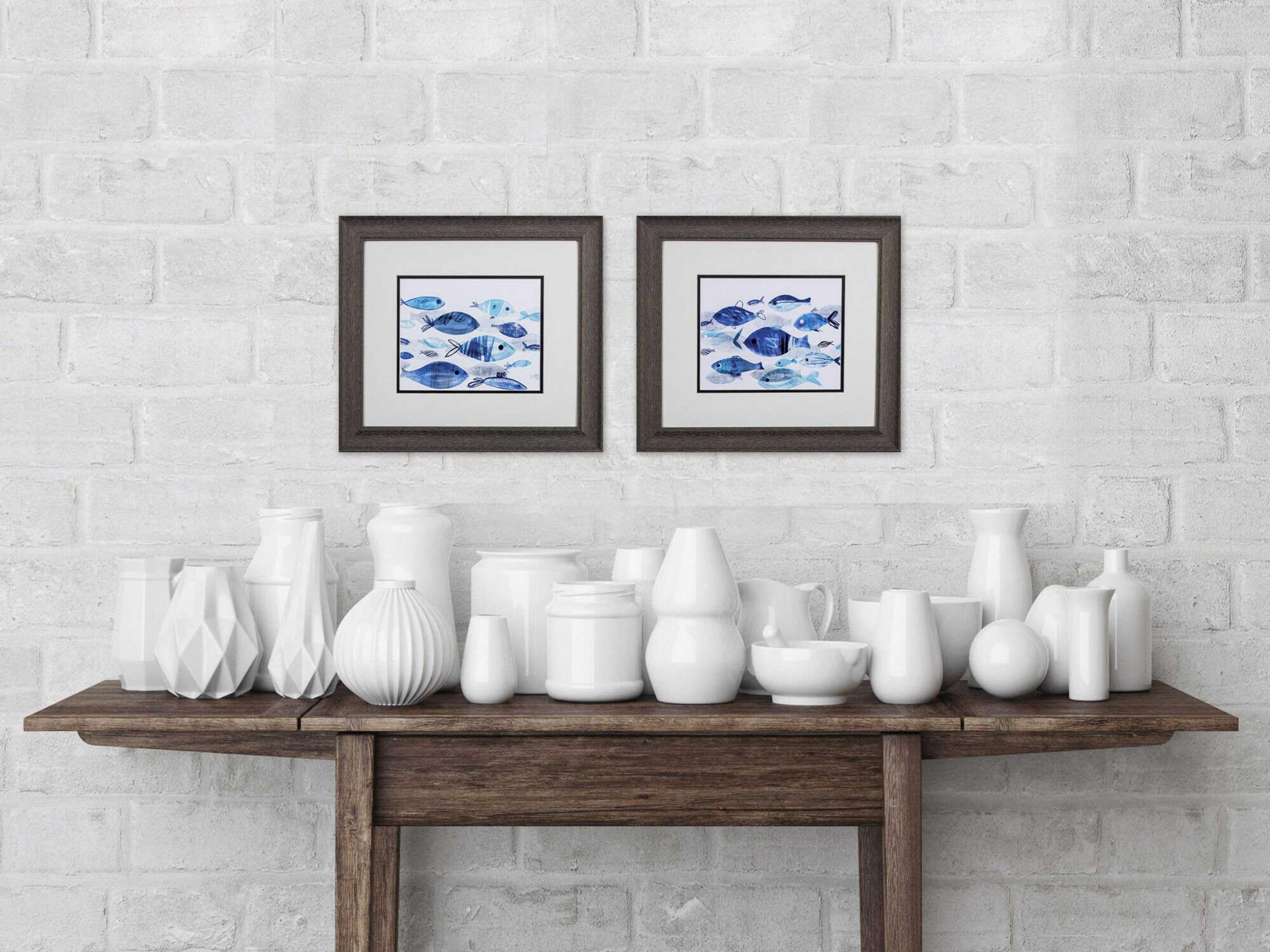 Paragon Waterside Fish Parade Wall Art Set of 2