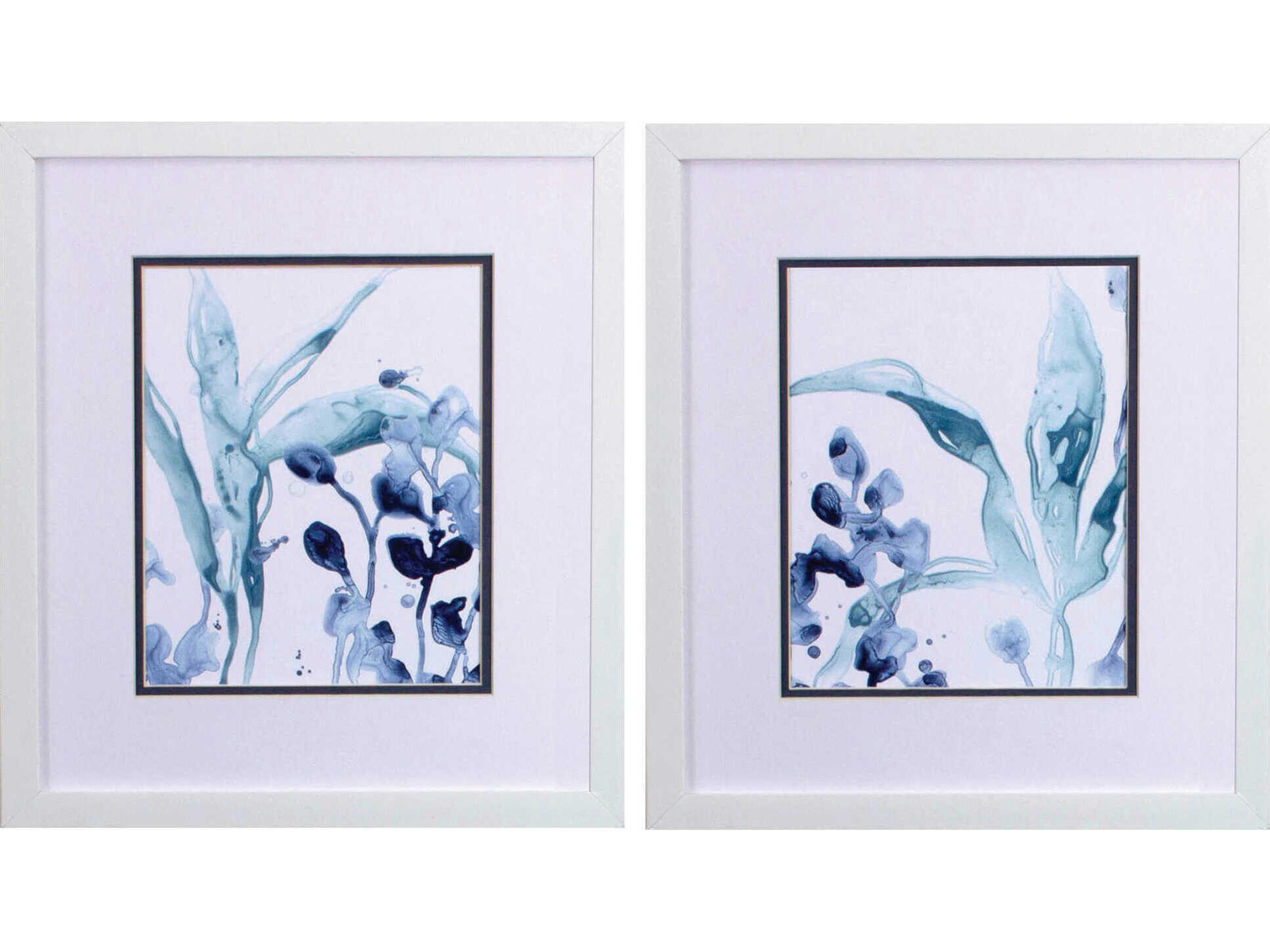 Paragon Waterside Blue Kelp Wall Art Set of 2