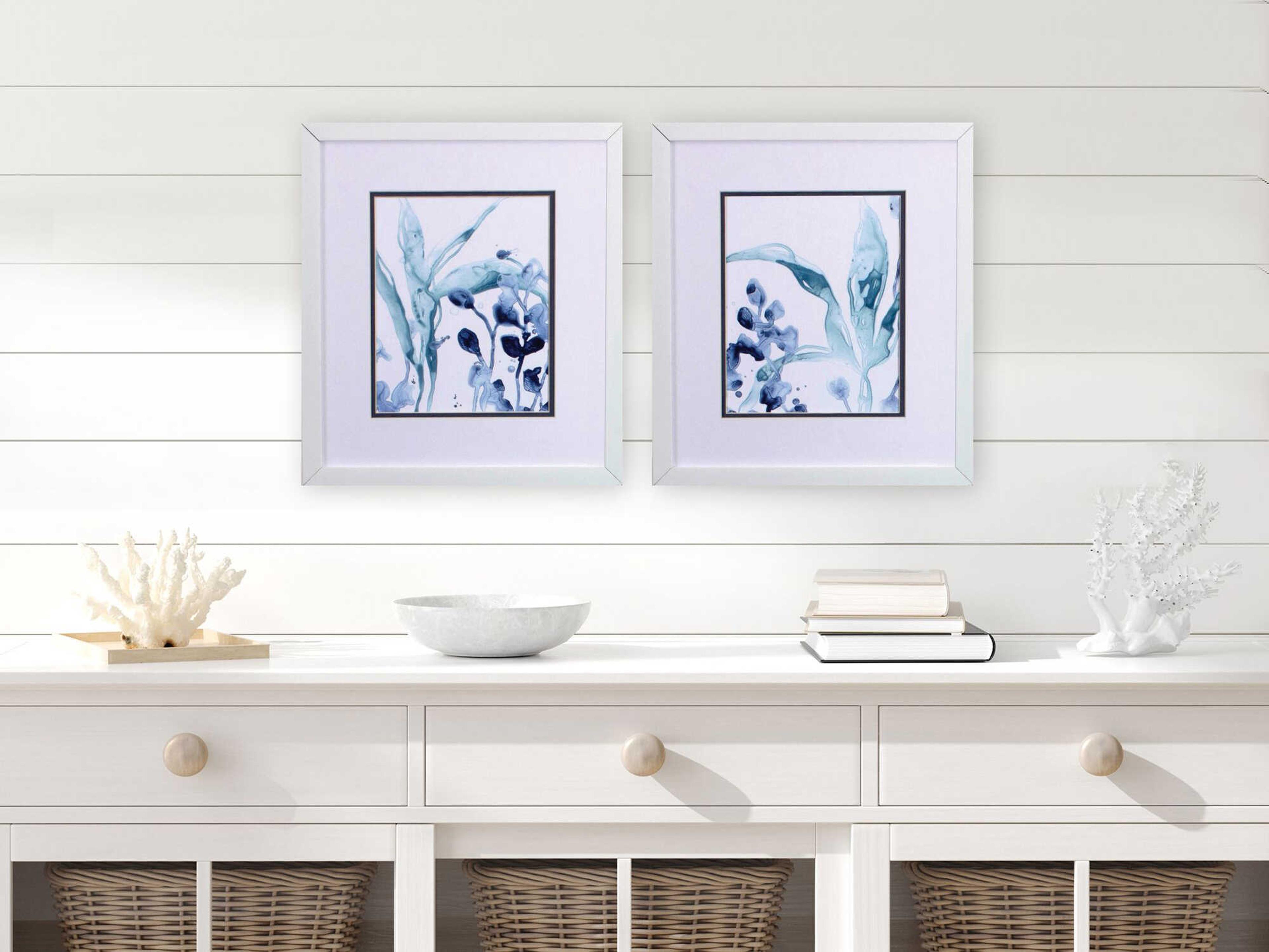 Paragon Waterside Blue Kelp Wall Art Set of 2