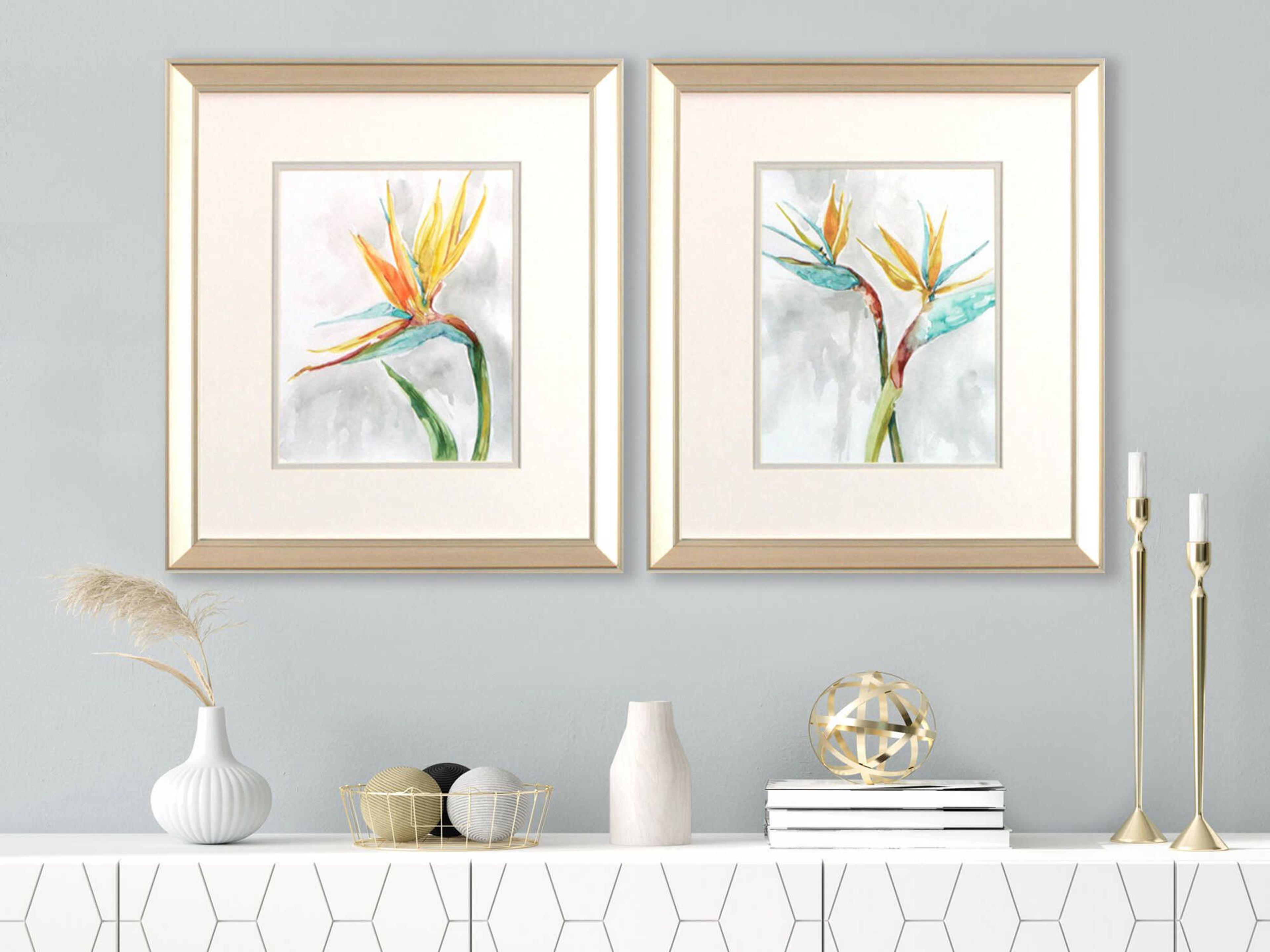 Paragon Florals Bird of Paradise Wall Art Set of 2