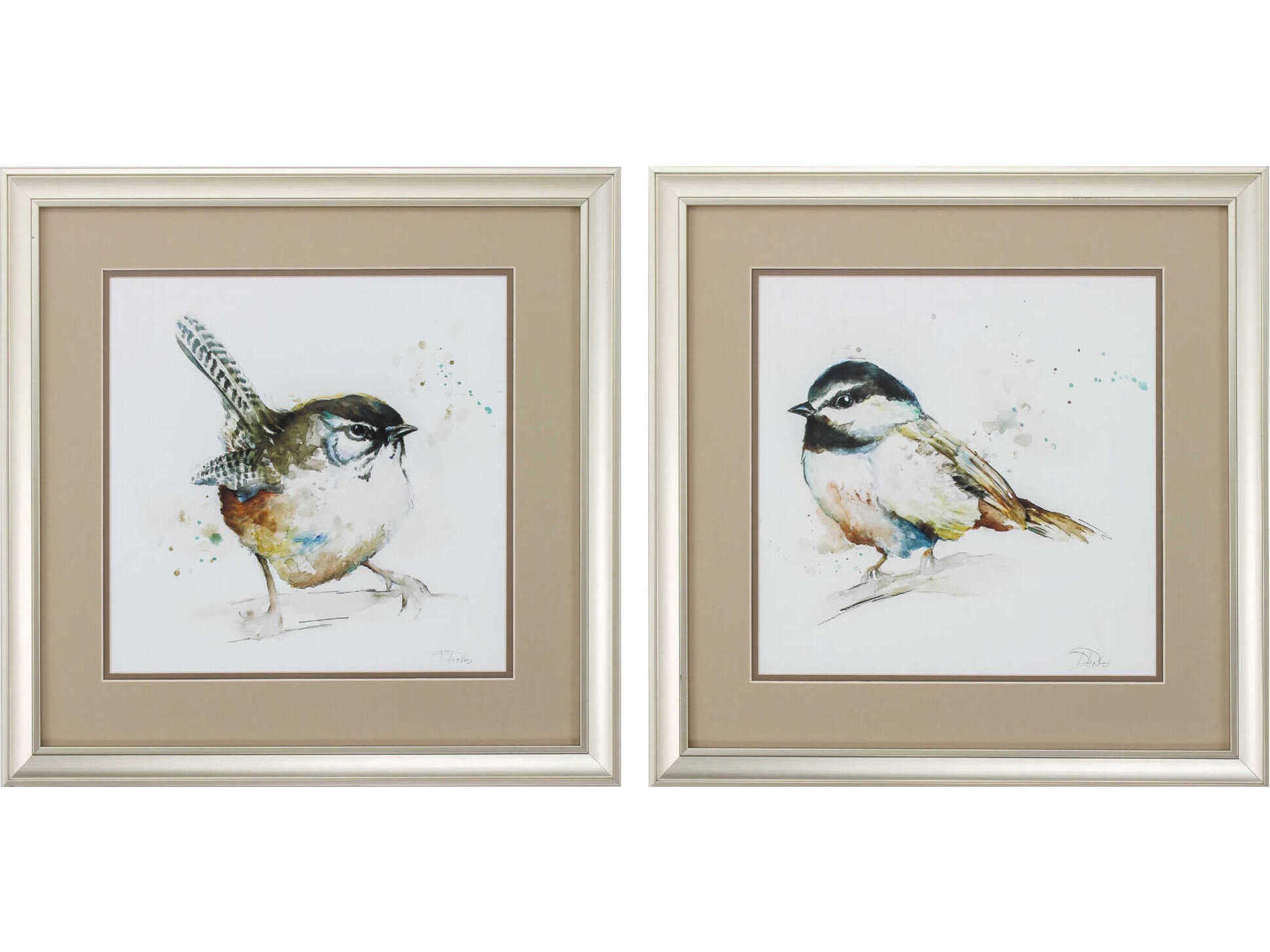 Florals Watercolor Mountain Wall Art Set of 2