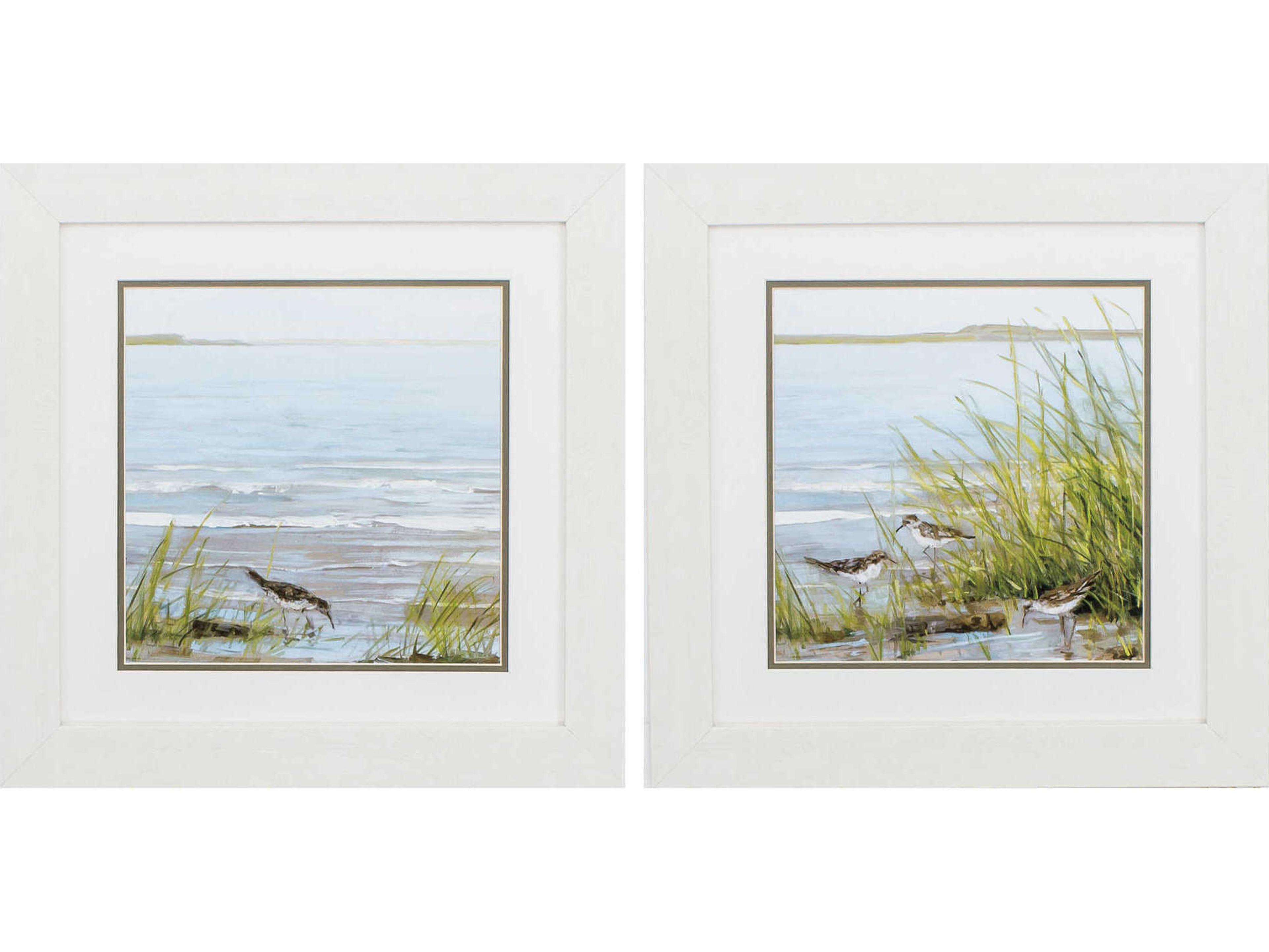 Waterside Afternoon on Shore Wall Art Set of 2