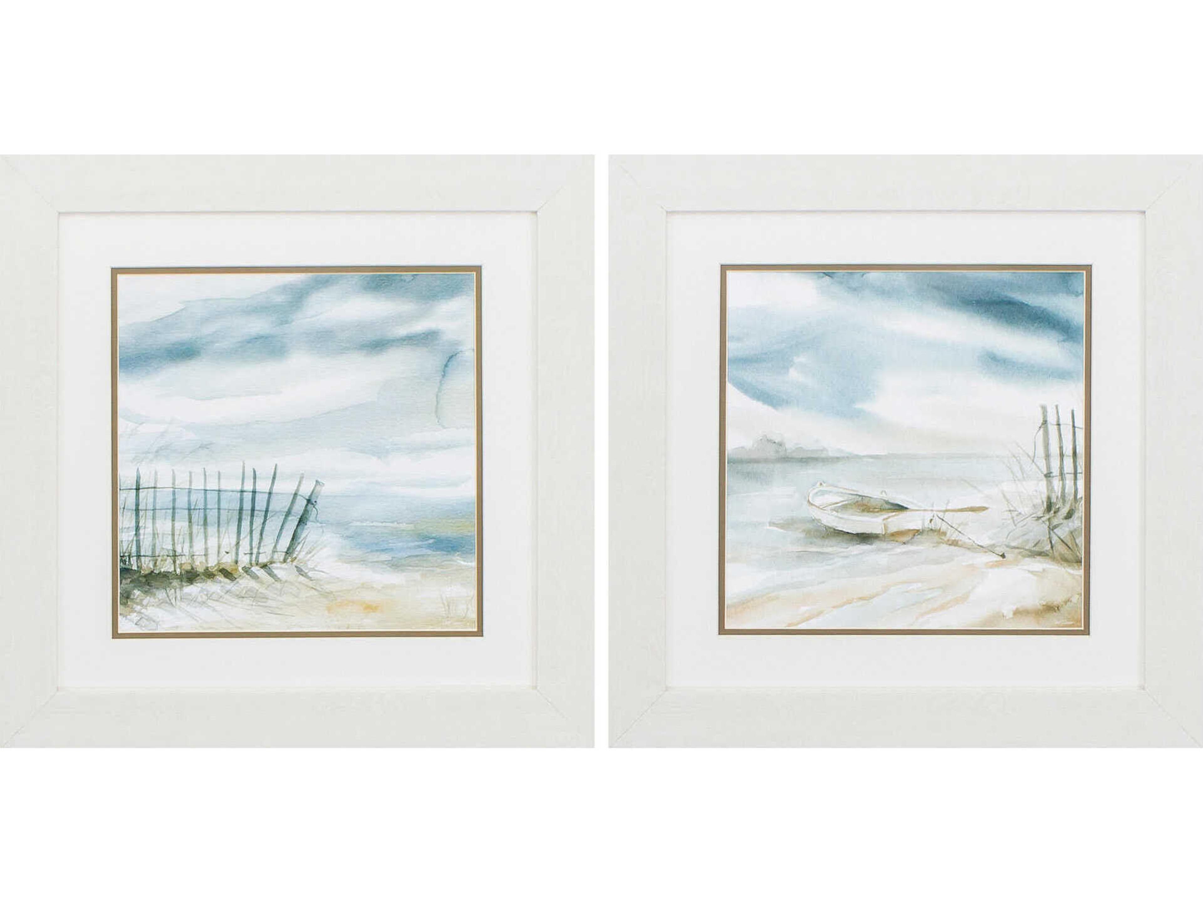 Waterside Subtle Mist Wall Art Set of 2
