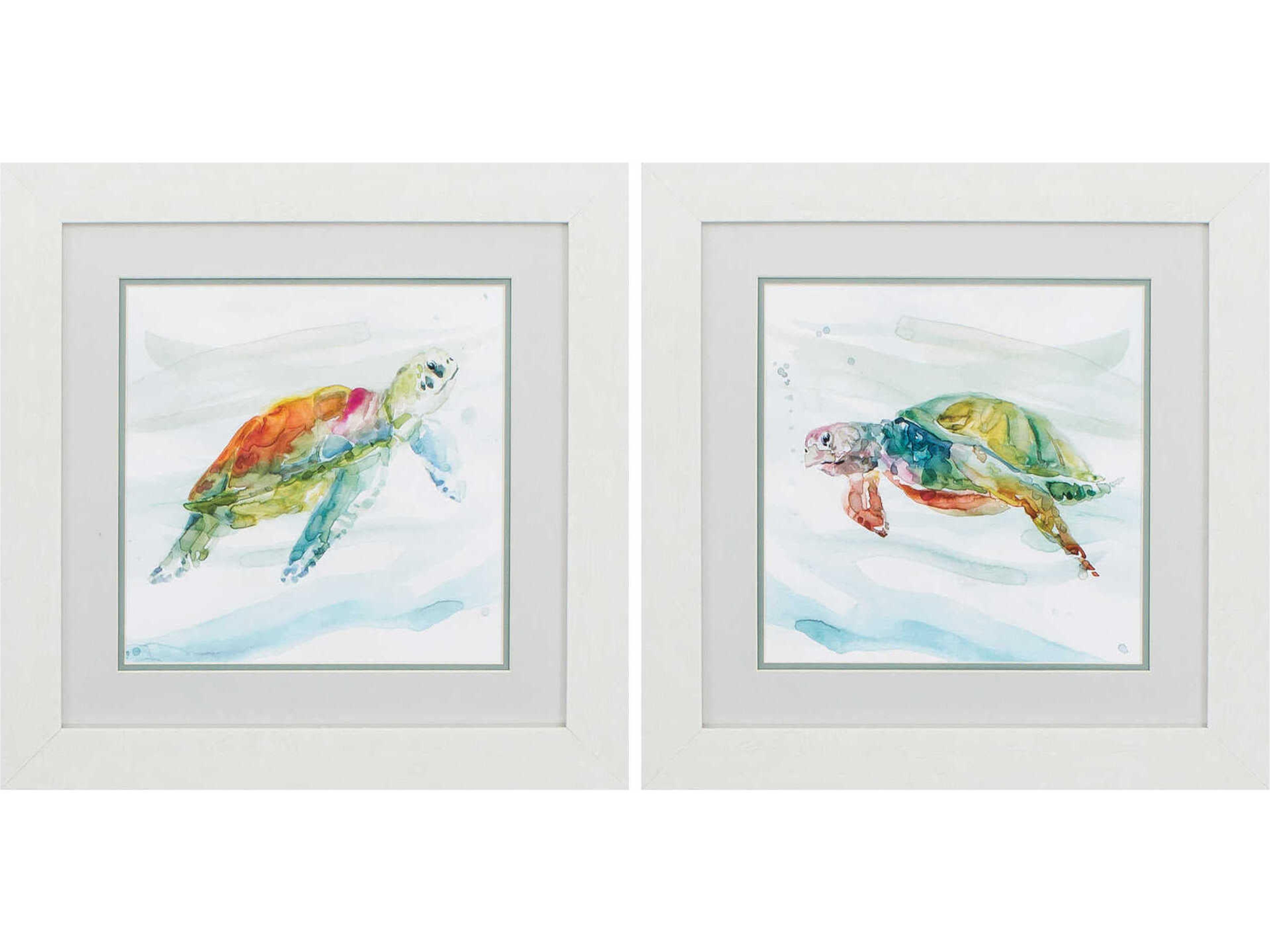Paragon Waterside Turtle Tropics Wall Art Set of 2