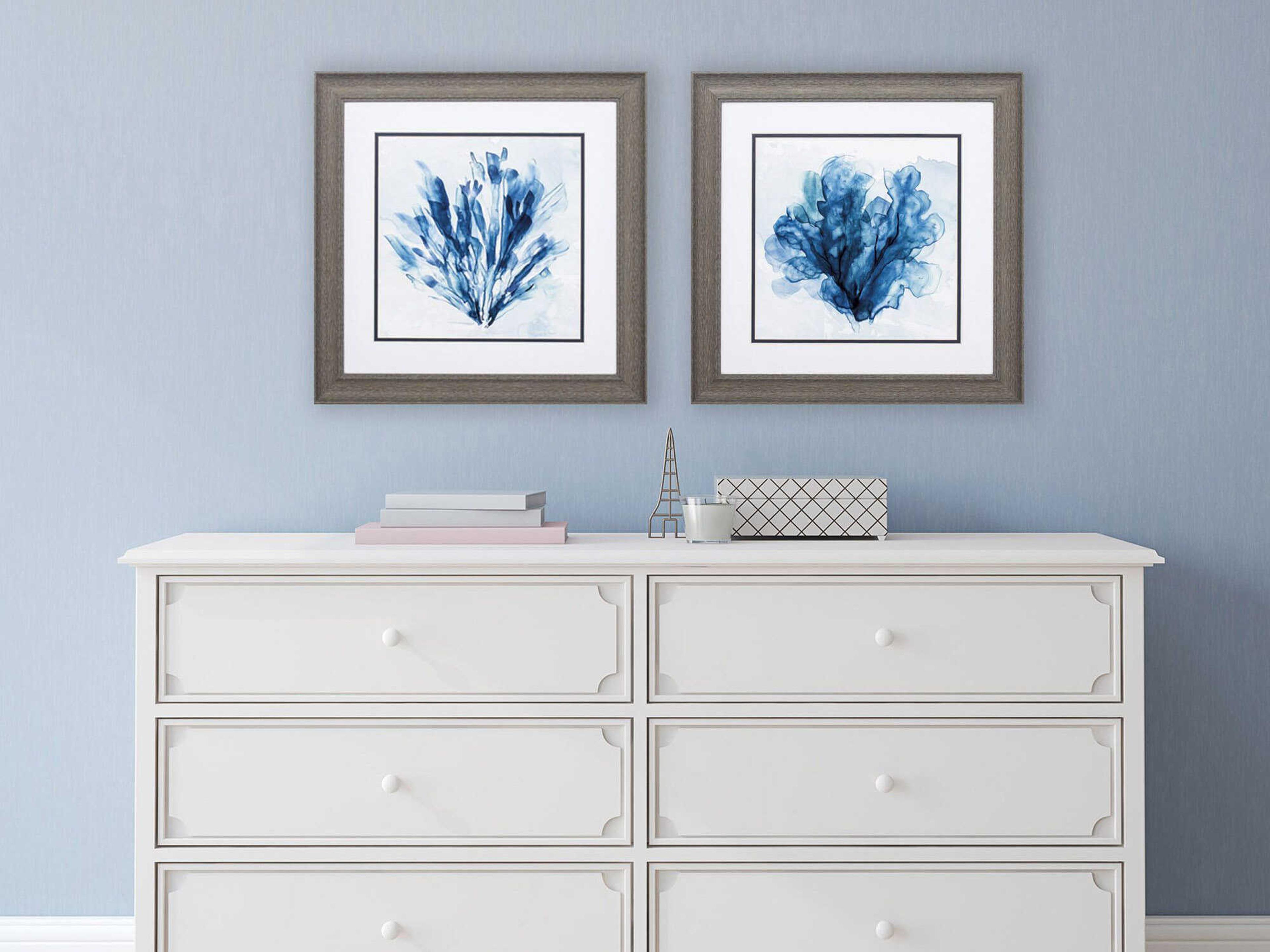 Paragon Waterside Coastal Coral Wall Art Set of 2