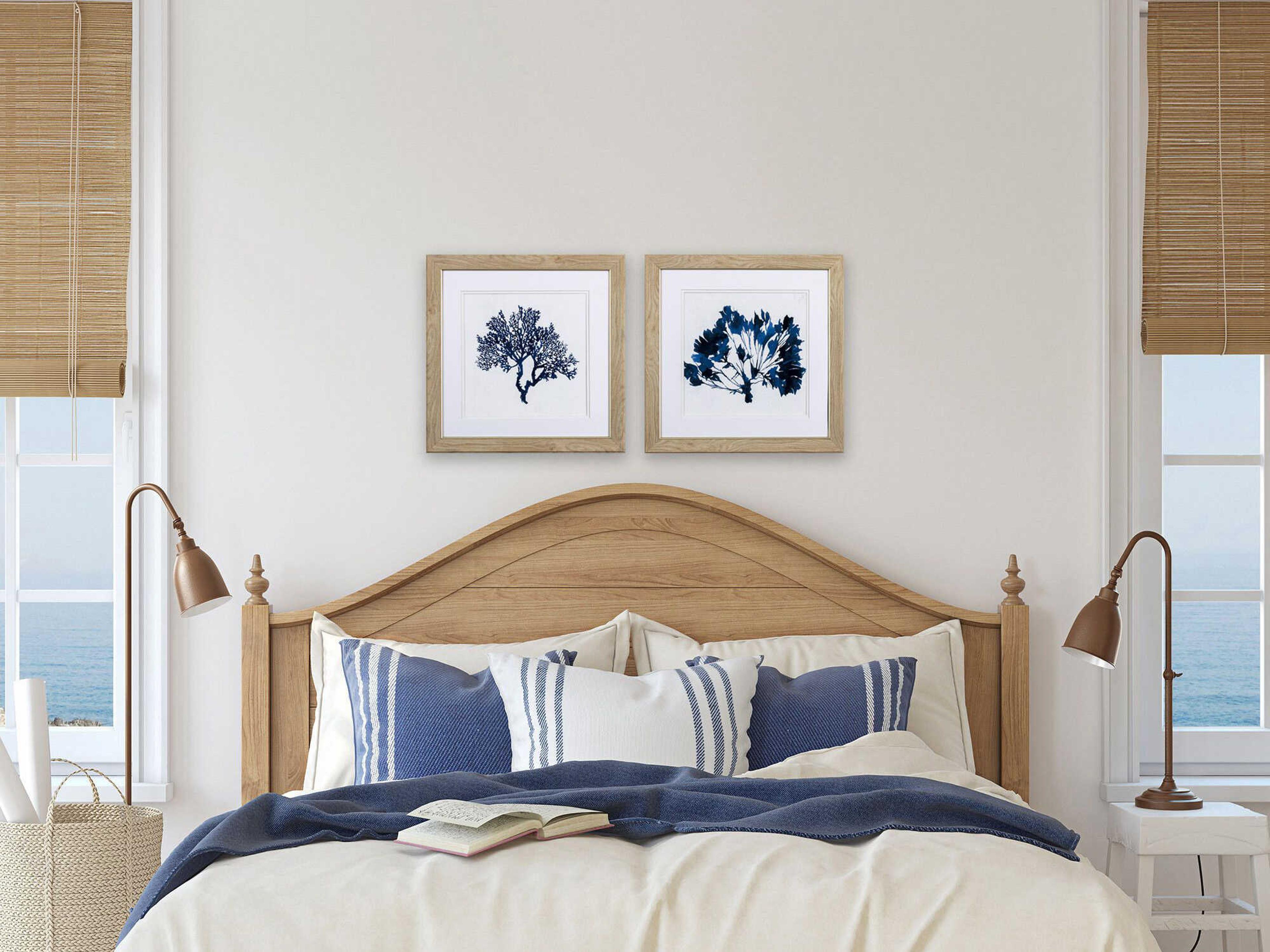 Paragon Waterside Indigo Coral-B Wall Art Set of 2