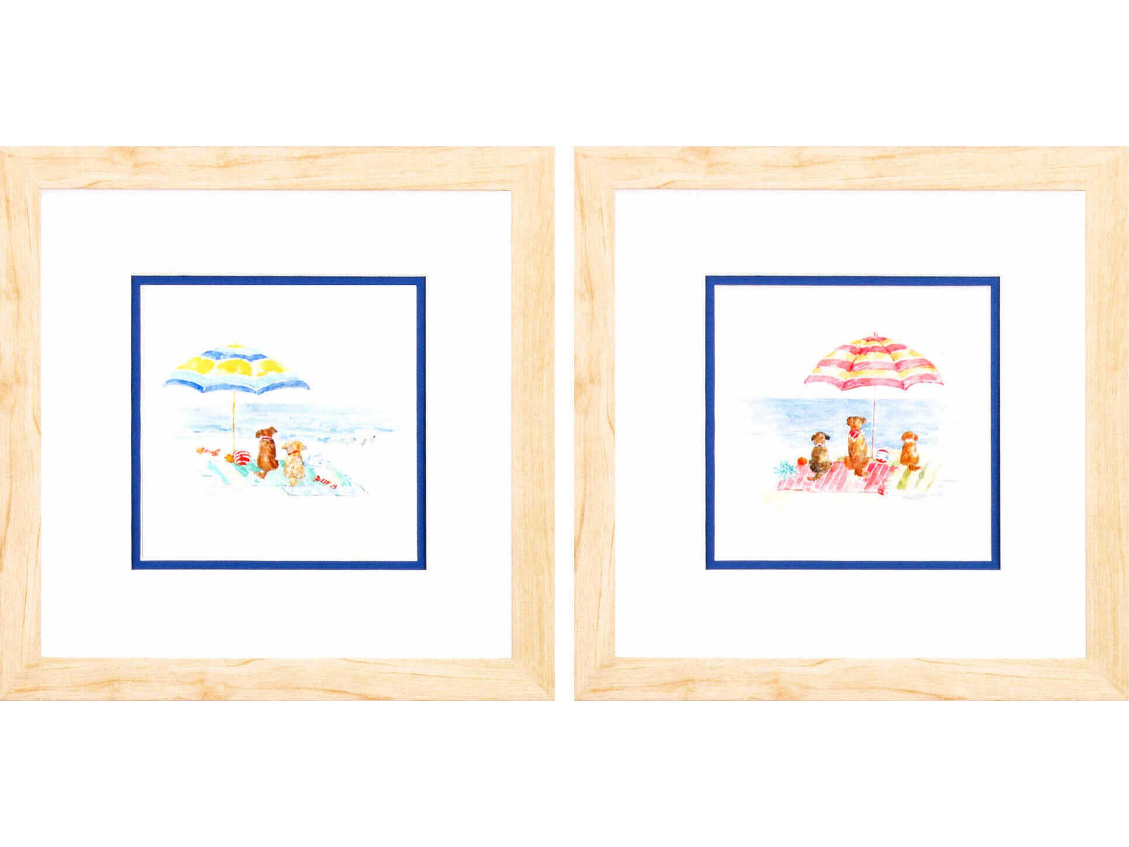Waterside Dog Days of Summer Wall Art Set of 2