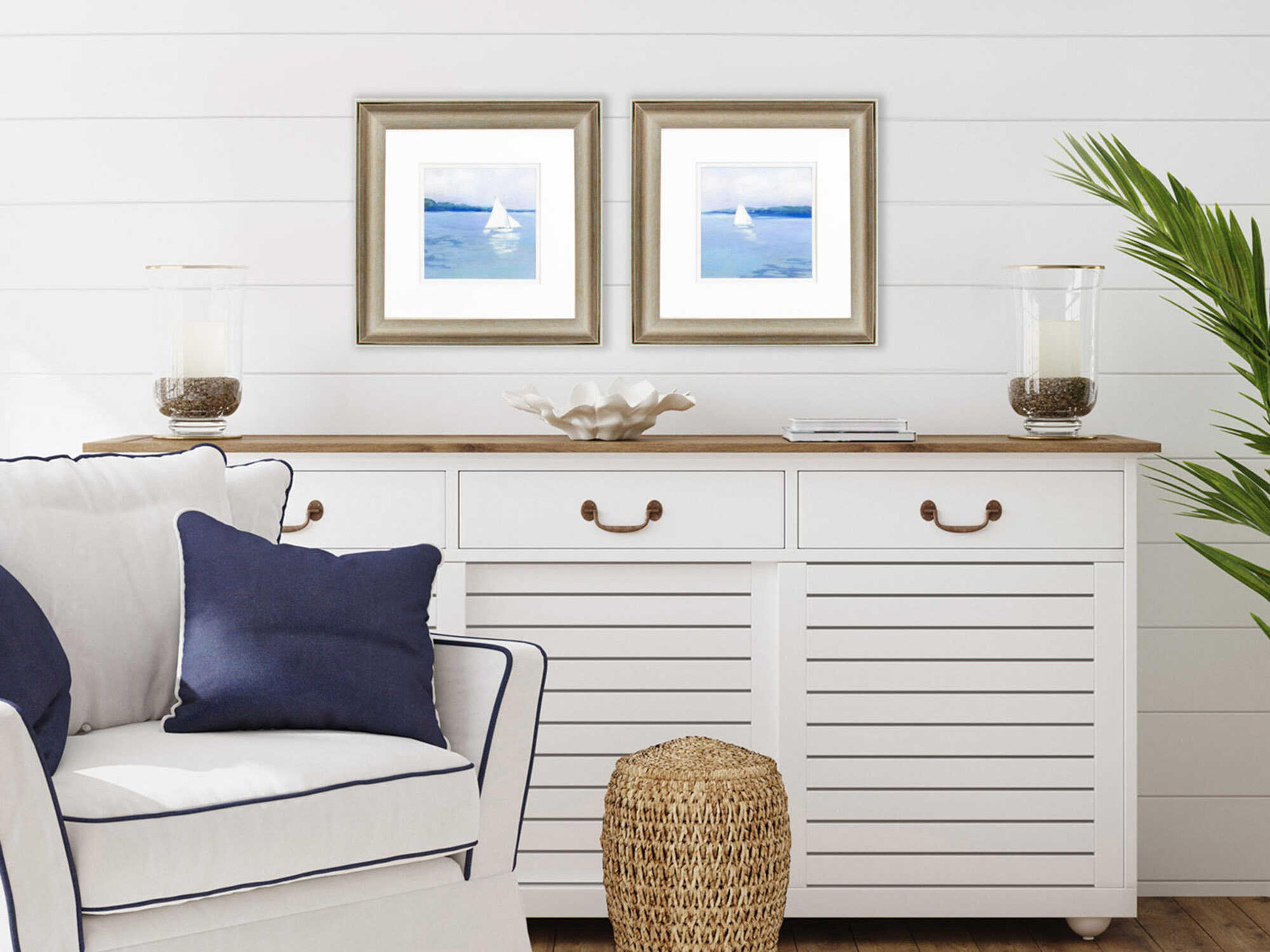 Paragon Waterside Distant Sail Wall Art Set of 2