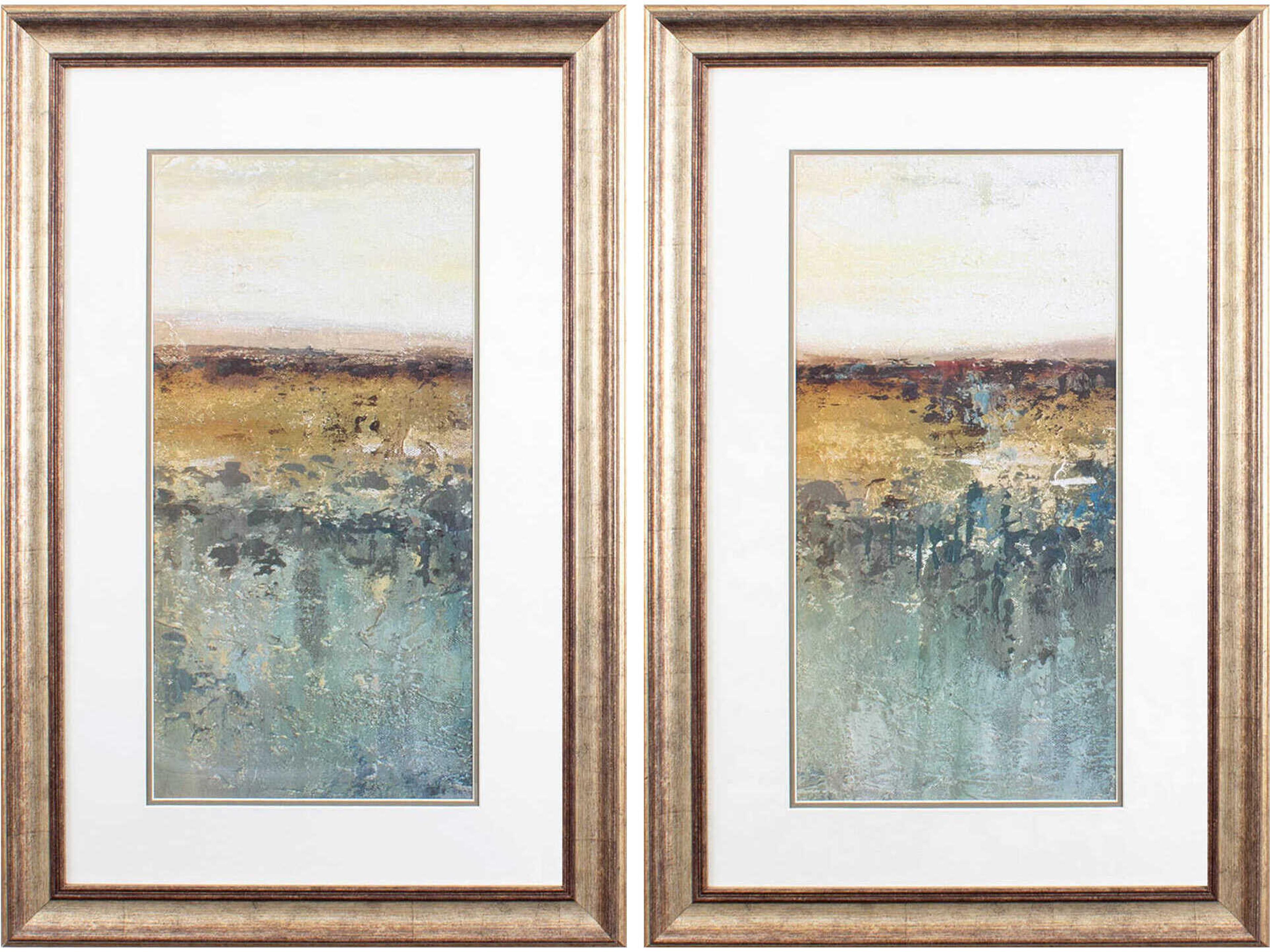 Abstract Antique Contemporary Wall Art Set of 2