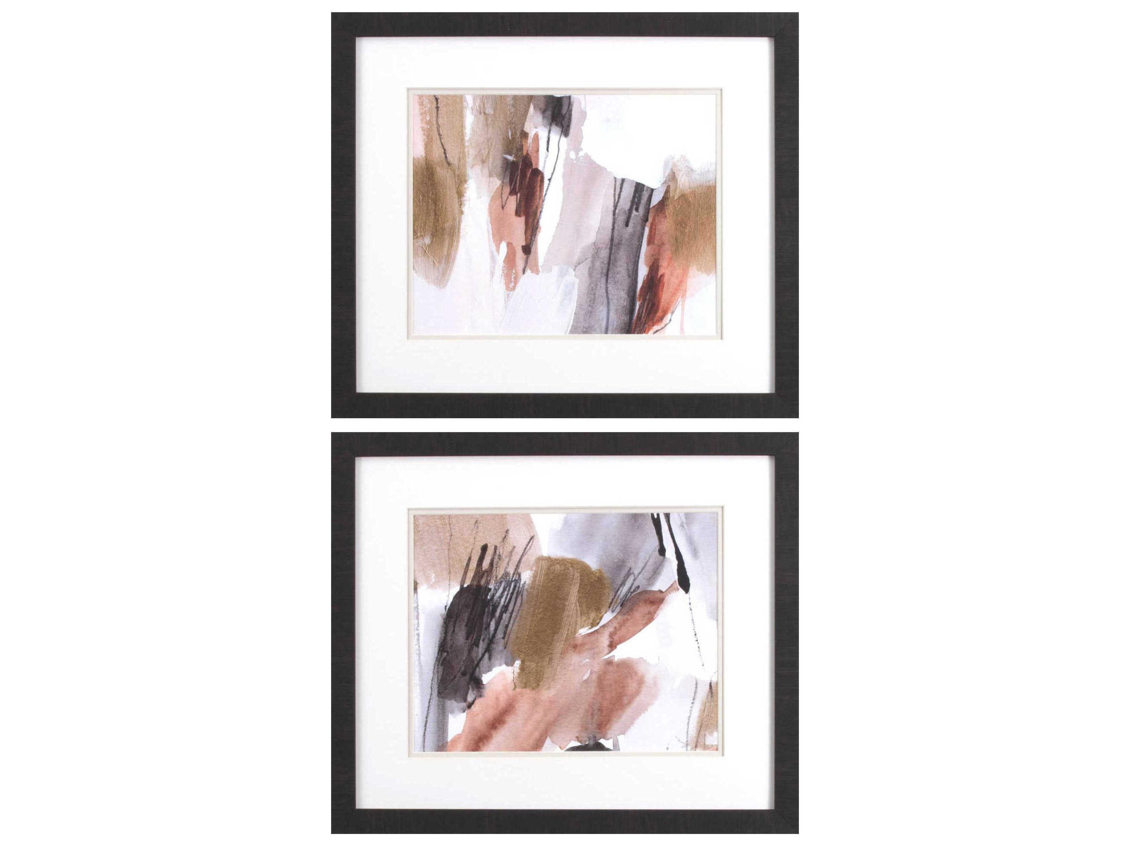 Abstract Antique Gold-A Wall Art Set of 2