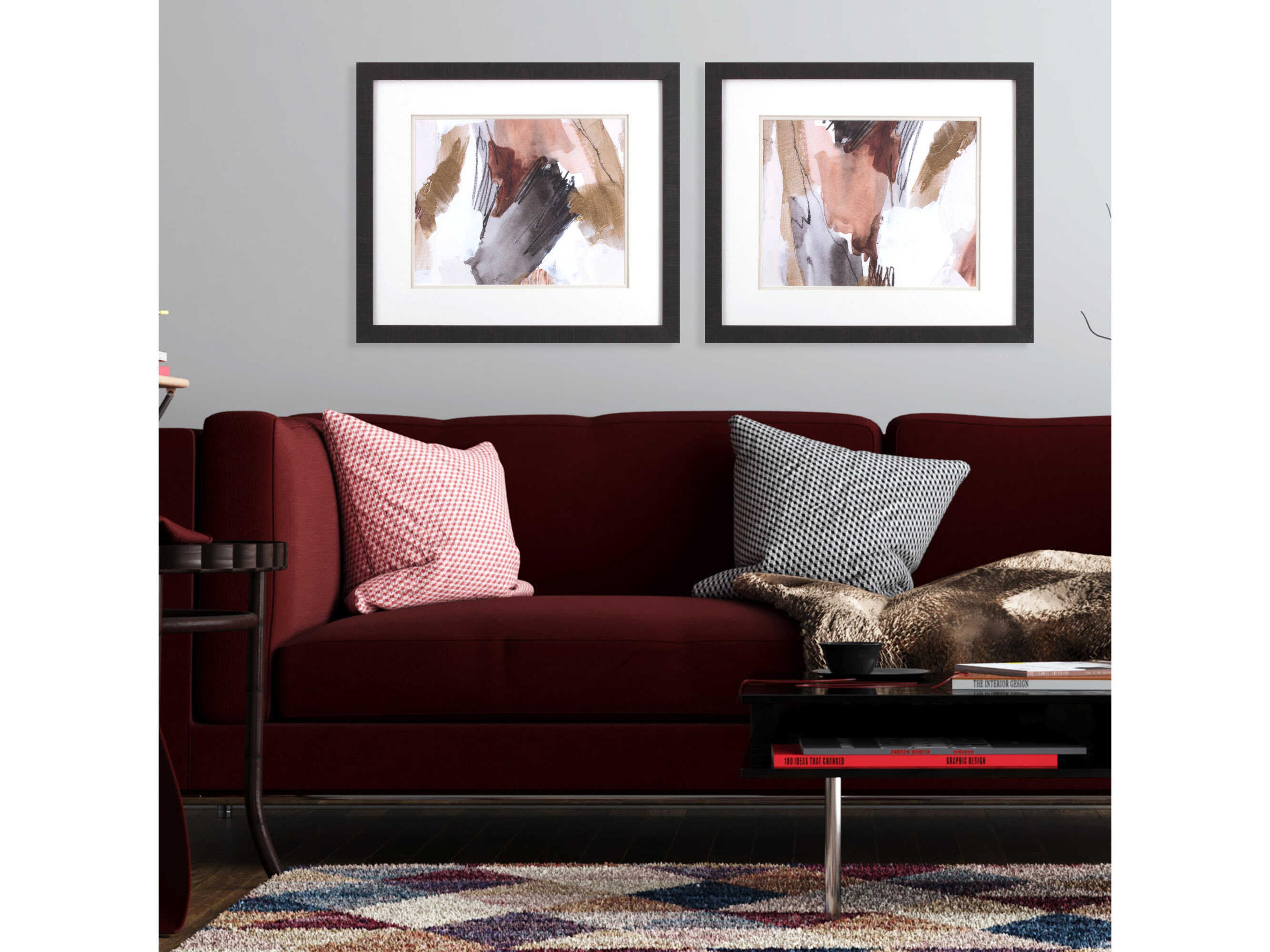 Paragon Abstract Antique Gold-B Wall Art Set of 2