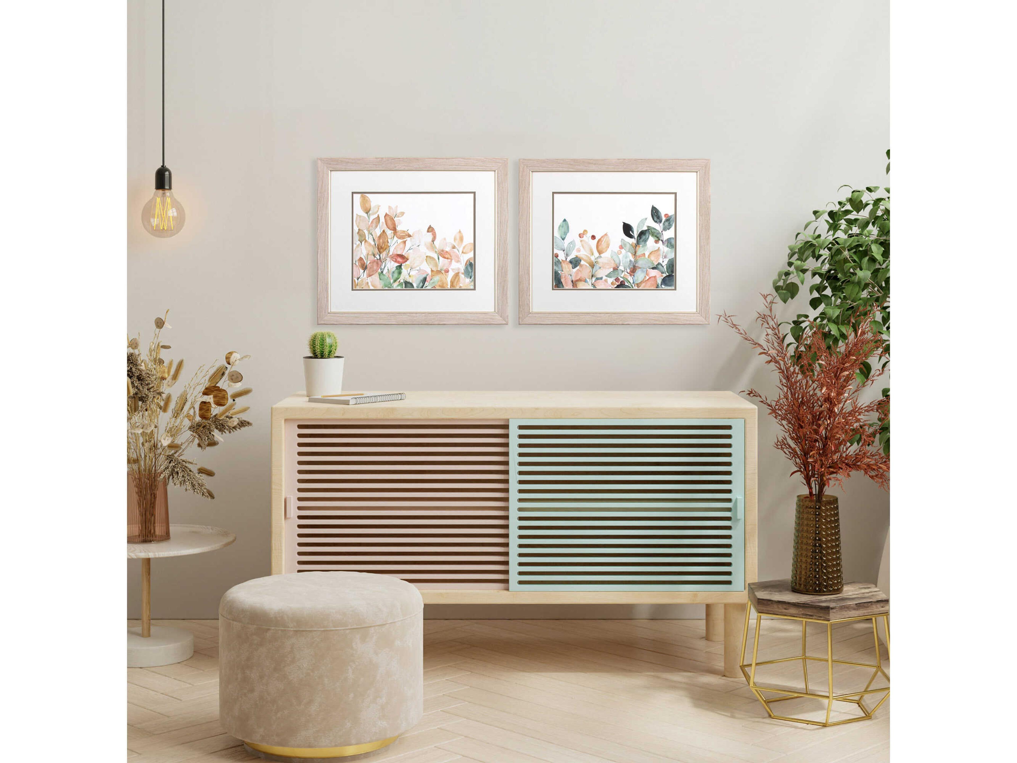 Paragon Florals Autumn Leaves Wall Art Set of 2