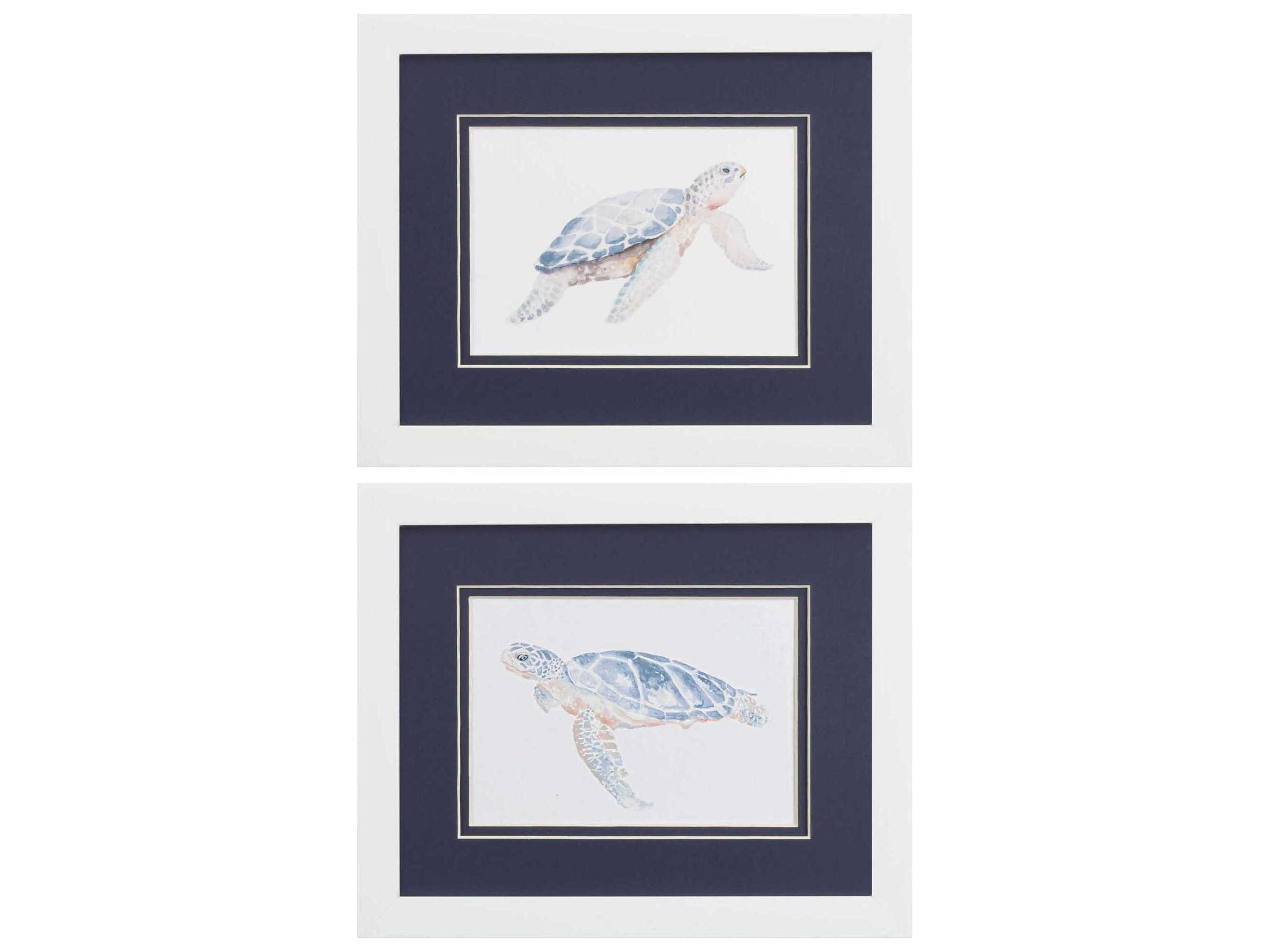 Waterside Sea Turtle Wall Art Set of 2