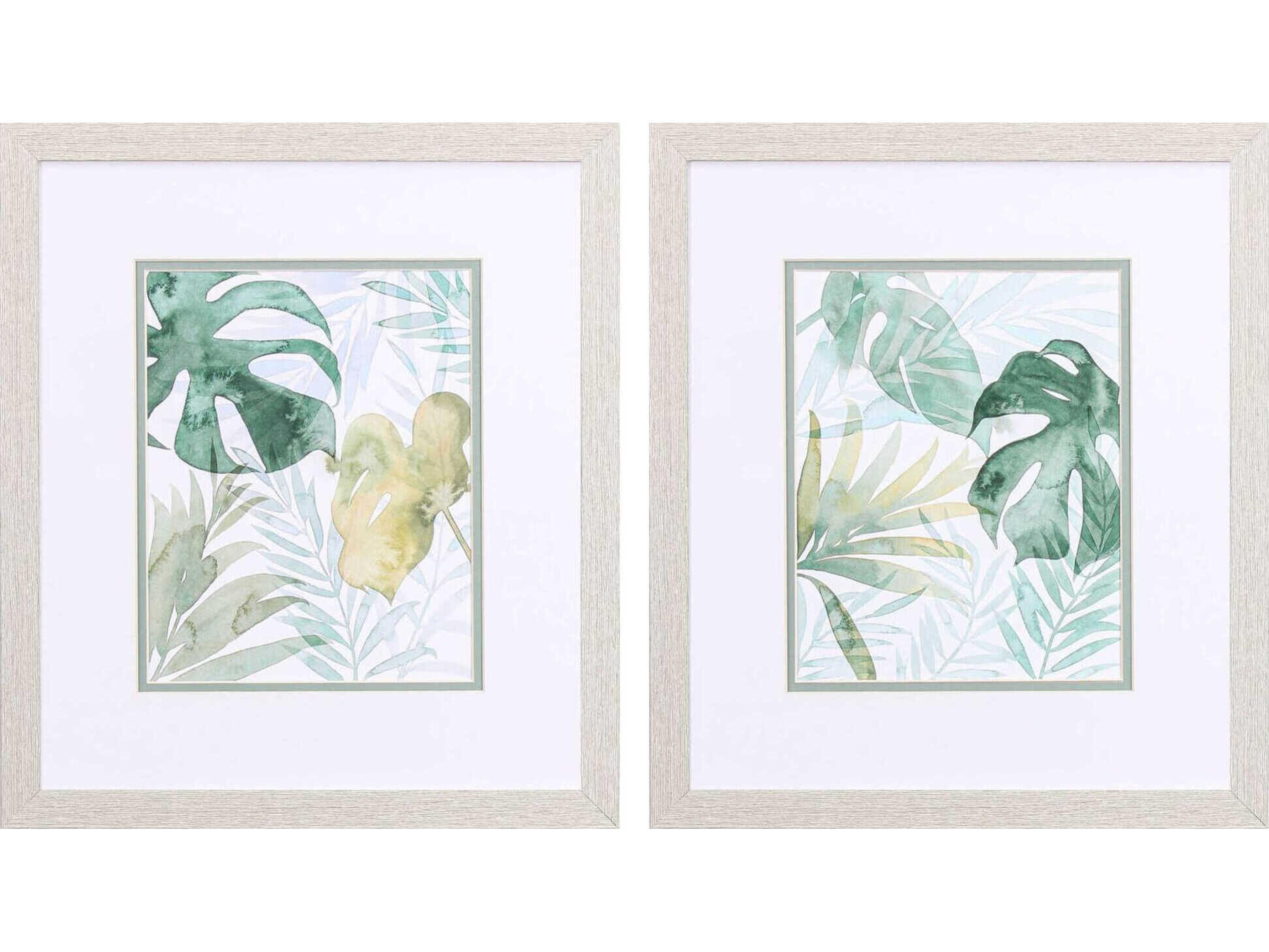 Waterside Tropical Whisper Wall Art Set of 2