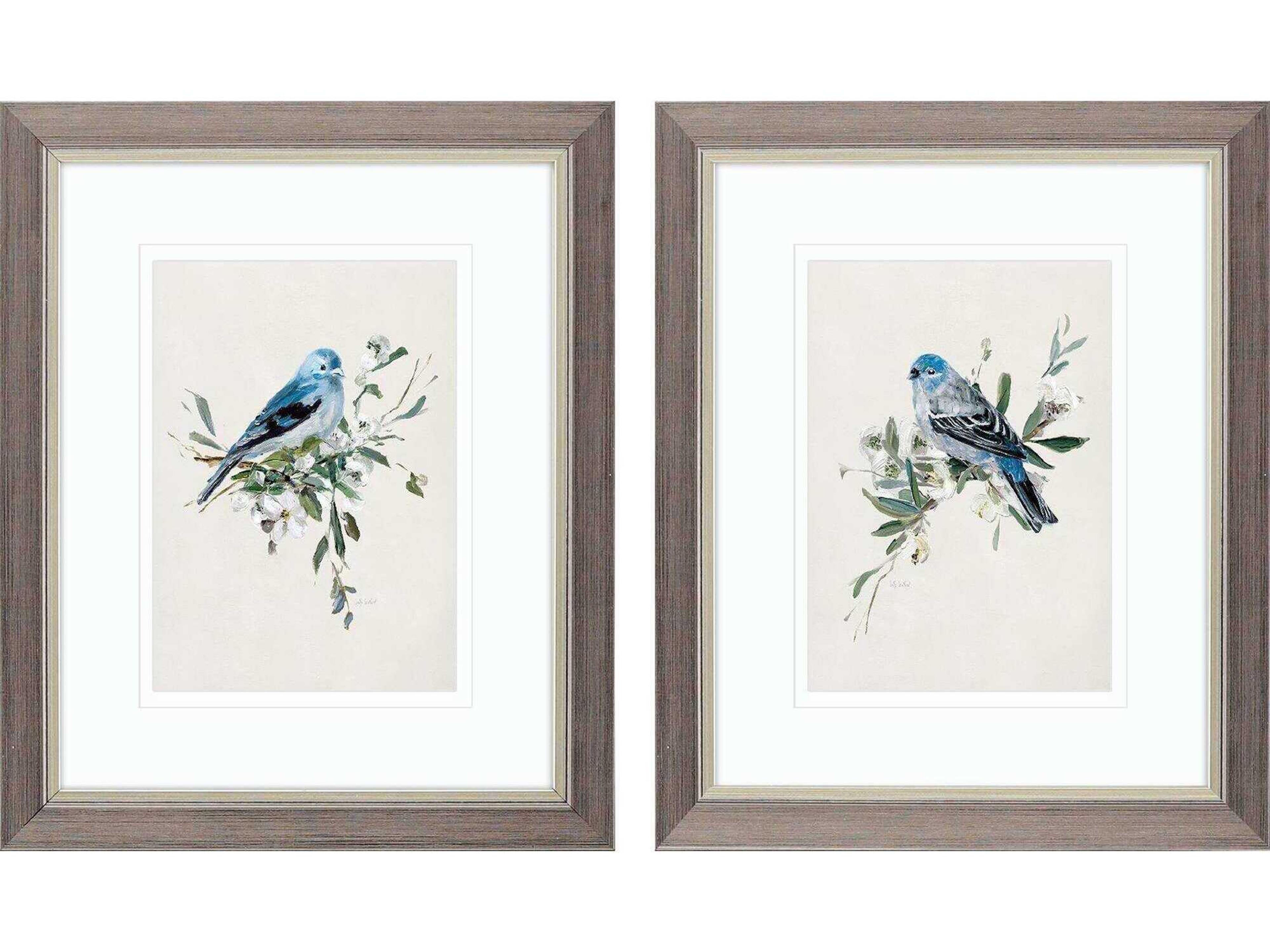 Animals Bluebird Happy Wall Art Set of 2