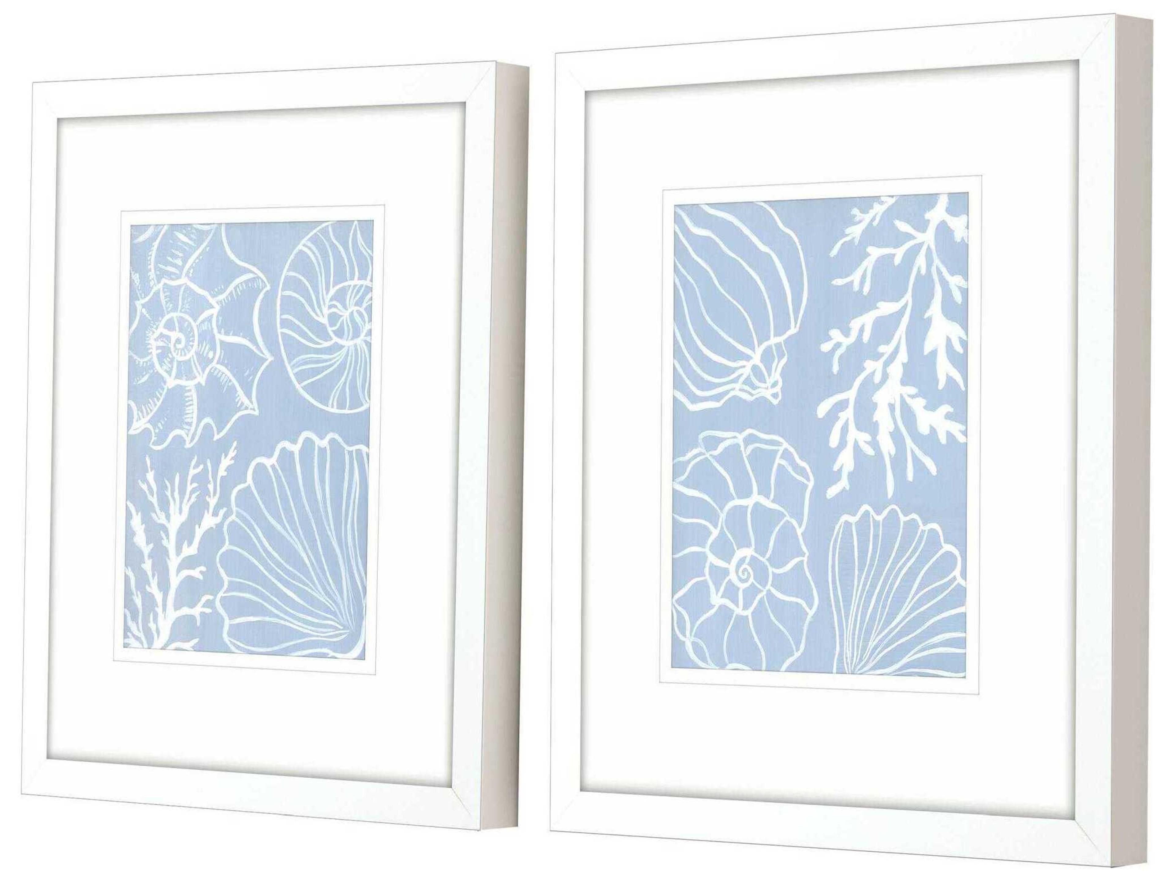 Paragon Waterside Shell Silhouettes Wall Art Set of 2