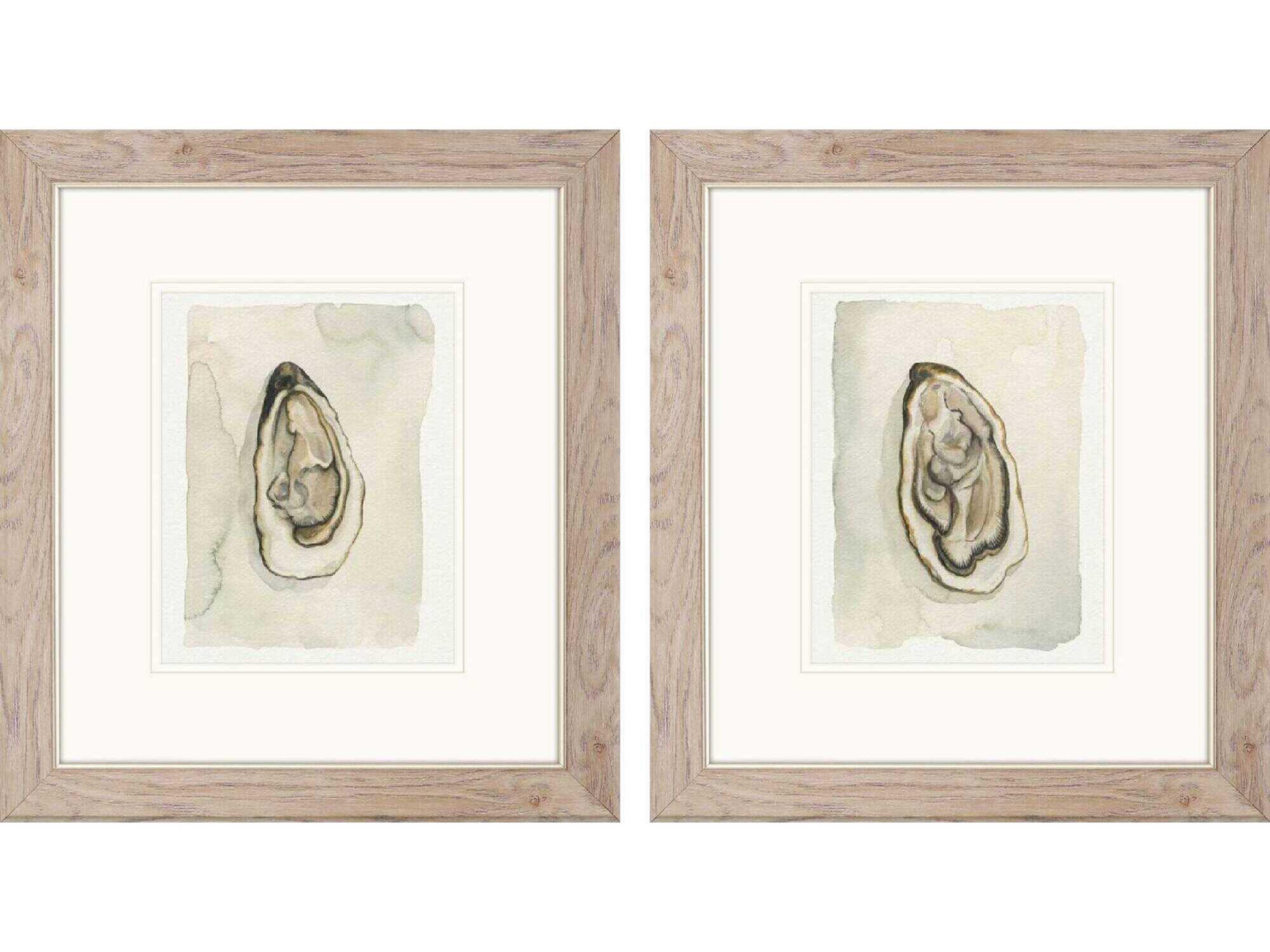 Waterside Soft Half Shell Wall Art Set of 2