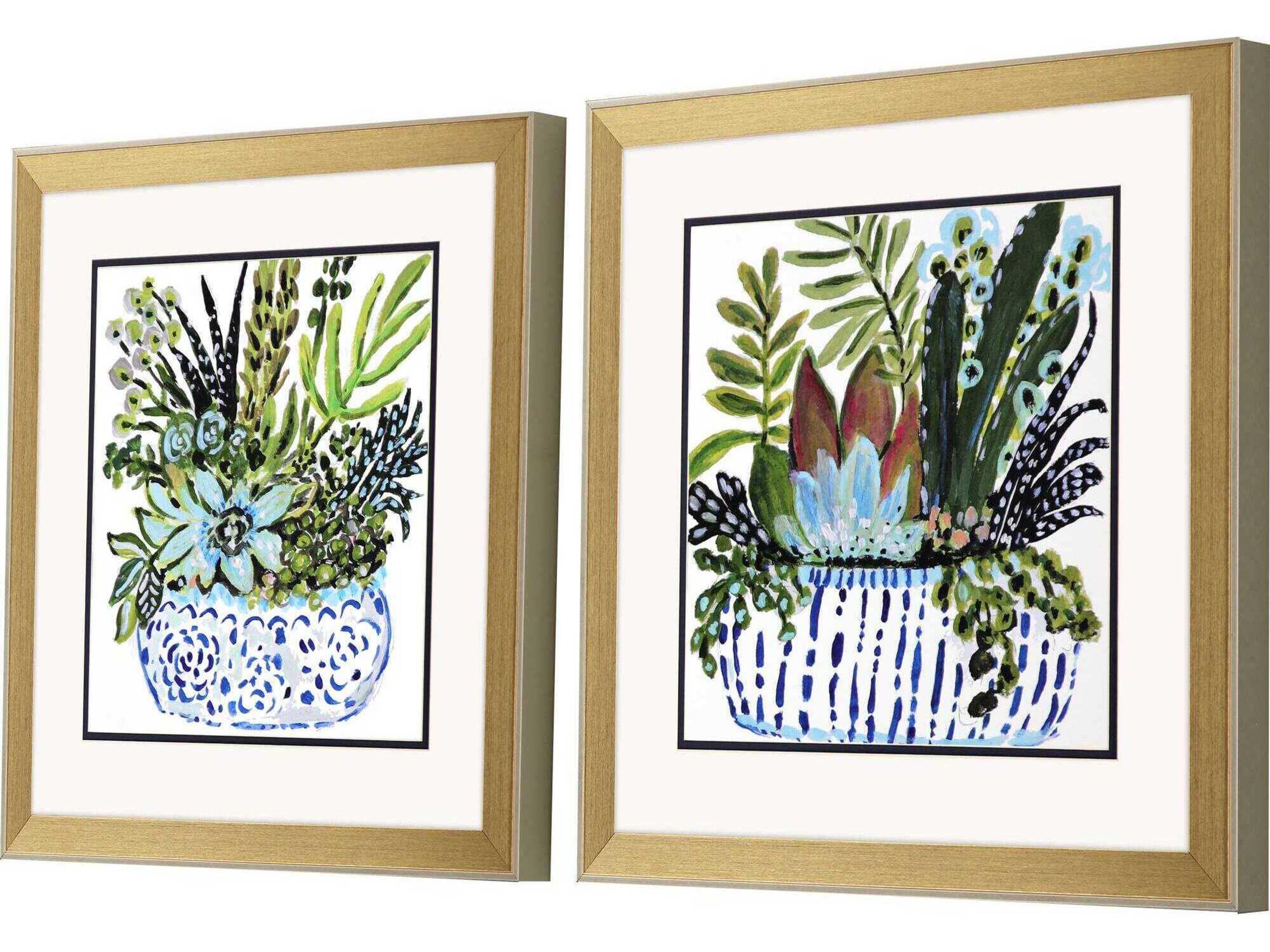 Paragon Florals Succulent Garden-I Wall Art Set of 2