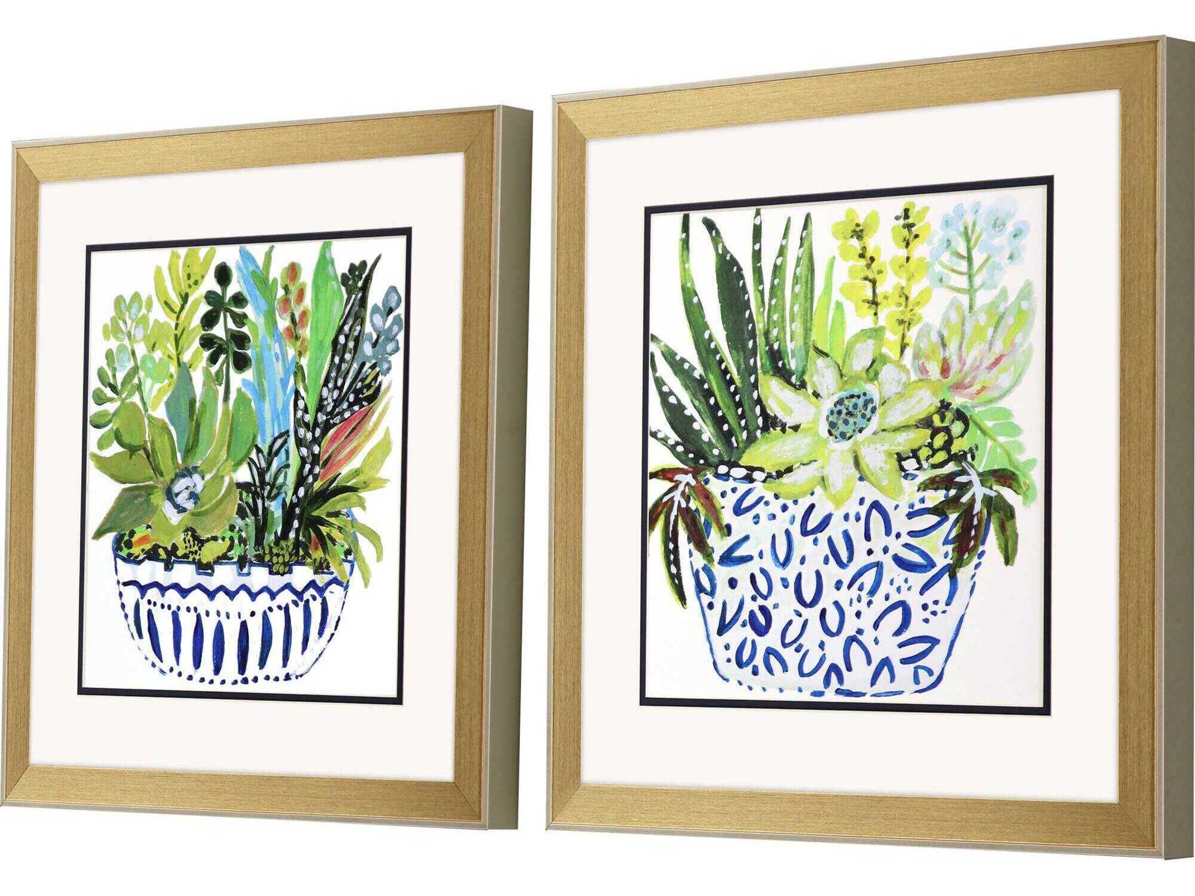 Paragon Florals Succulent Garden-II Wall Art Set of 2