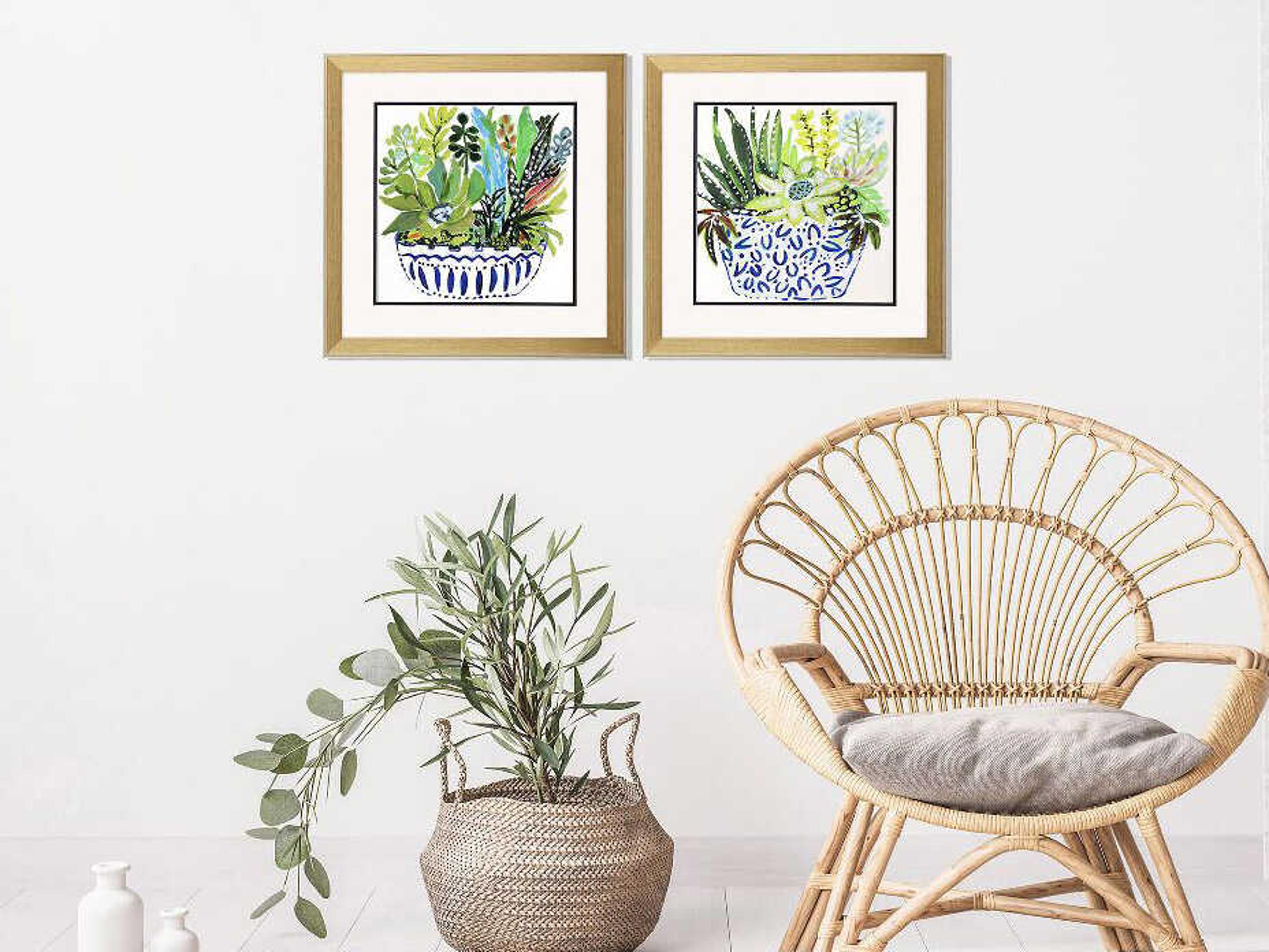 Paragon Florals Succulent Garden-II Wall Art Set of 2