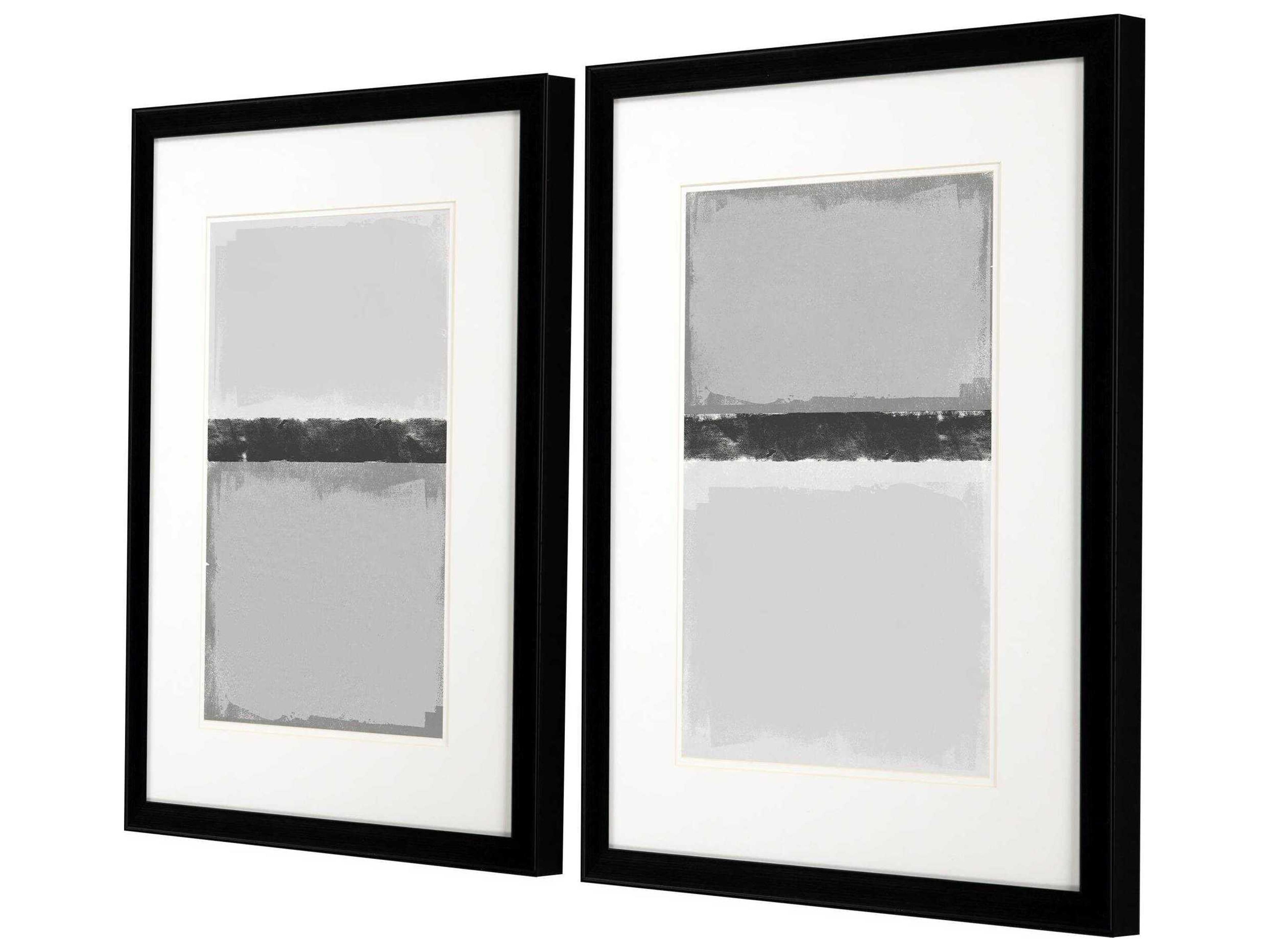 Paragon Abstract Soft Charcoals Wall Art Set of 2