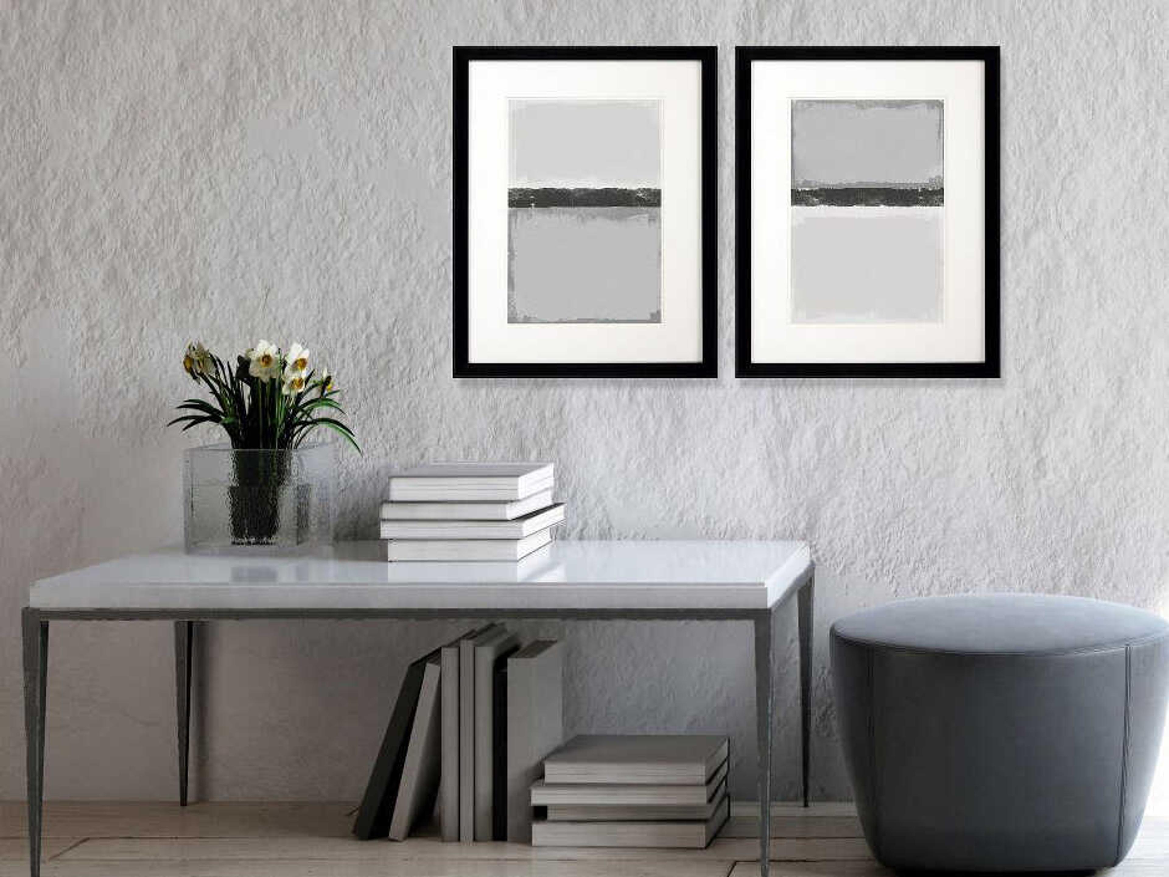 Paragon Abstract Soft Charcoals Wall Art Set of 2