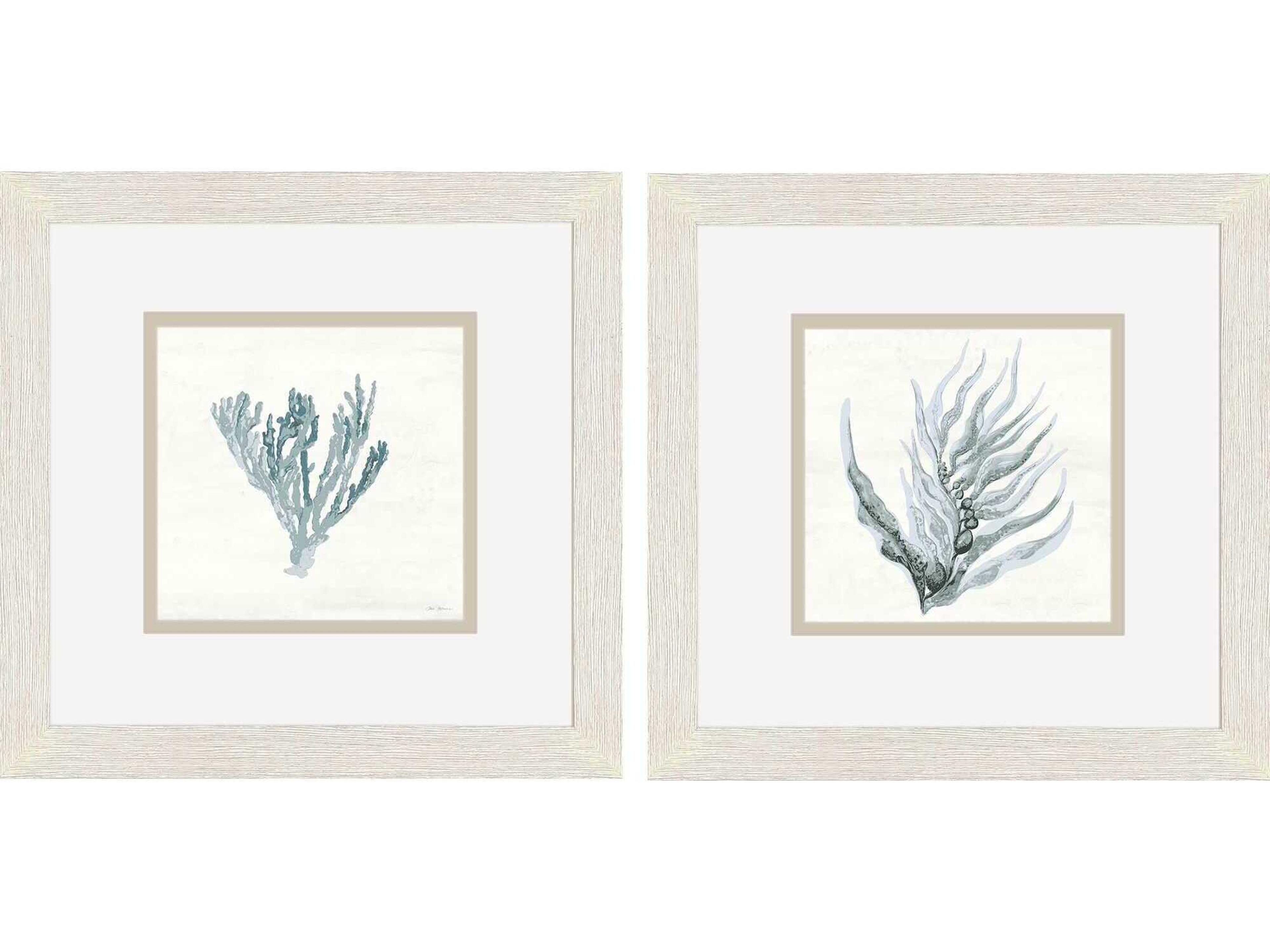 Waterside Ocean Flora Wall Art Set of 2