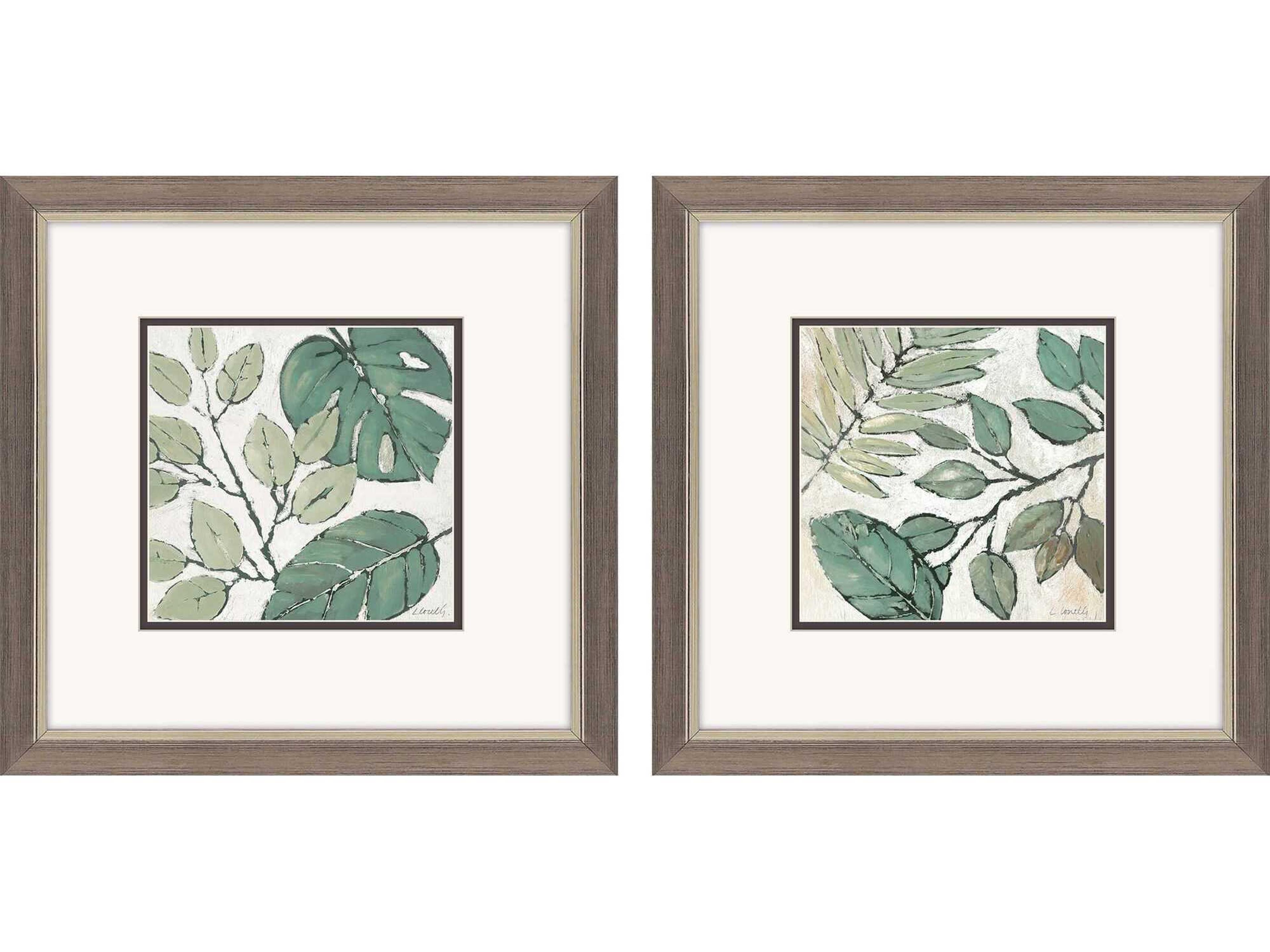 Paragon Florals Green Indian Summer Wall Art Set of 2