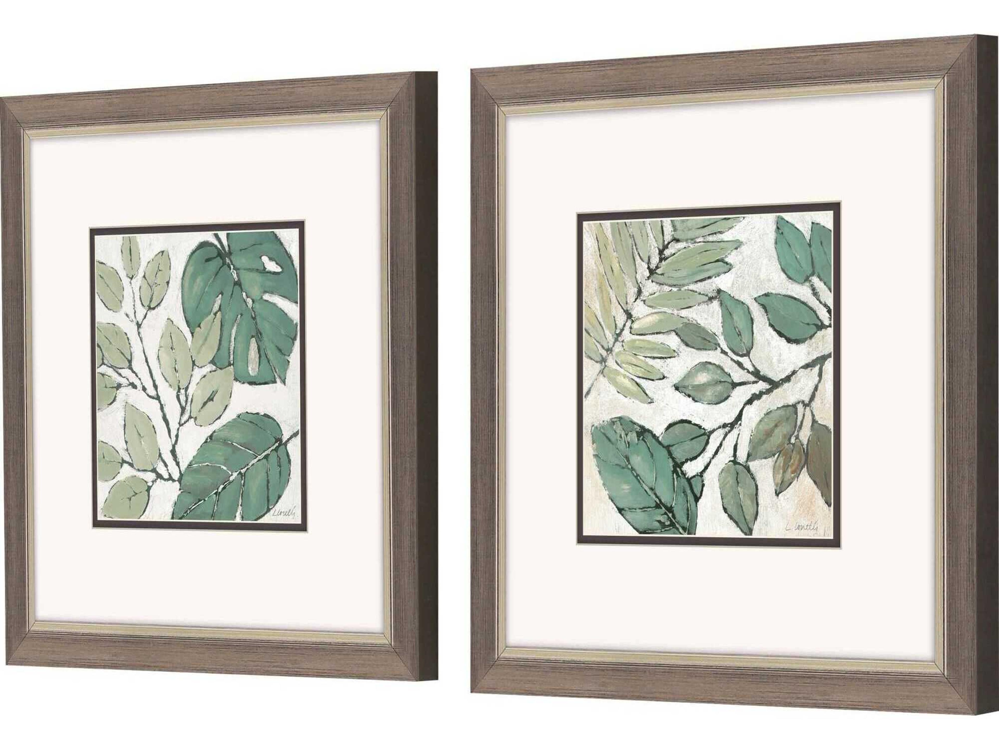 Paragon Florals Green Indian Summer Wall Art Set of 2