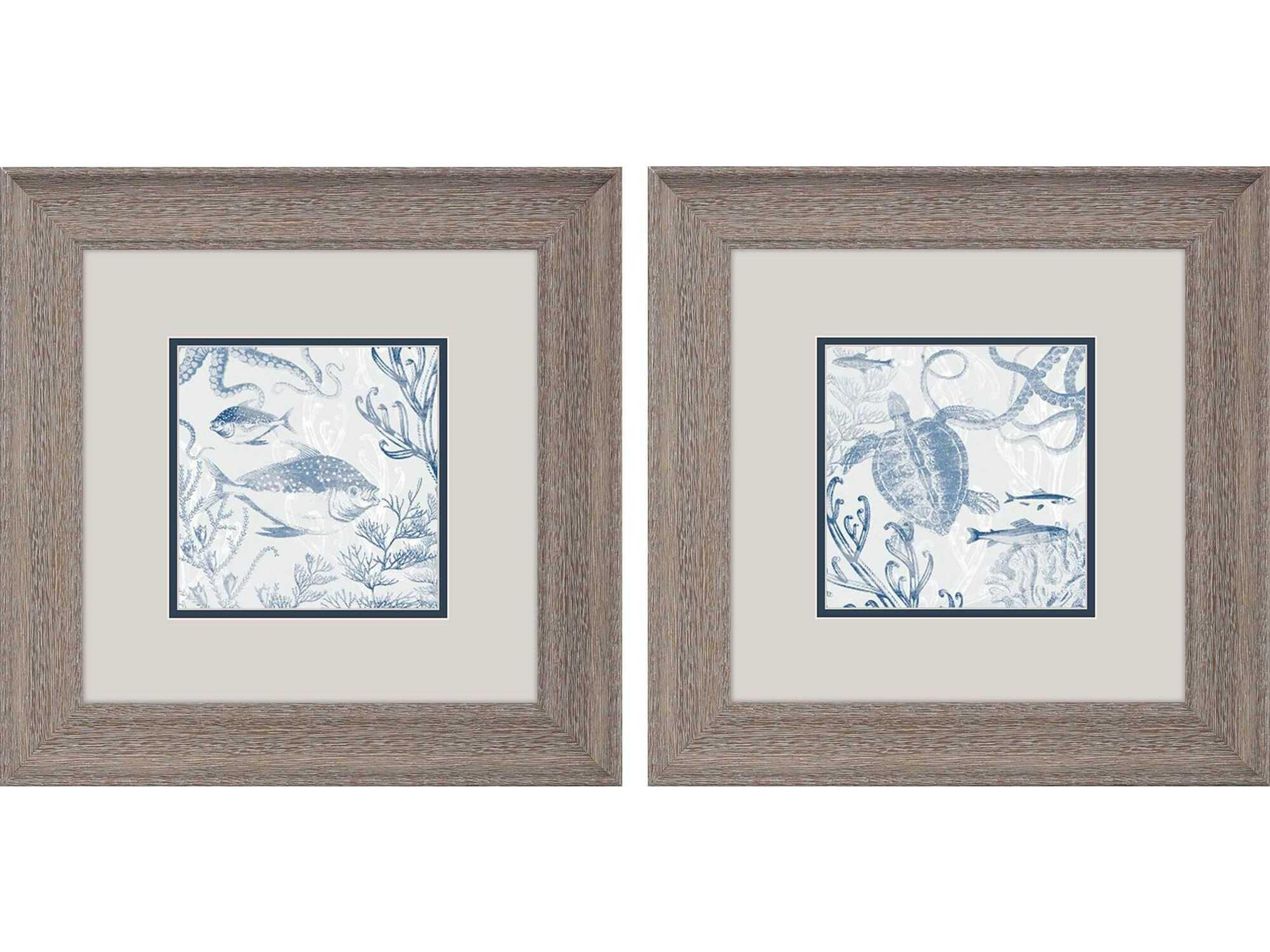 Paragon Animals Seabed Scene-A Wall Art Set of 2